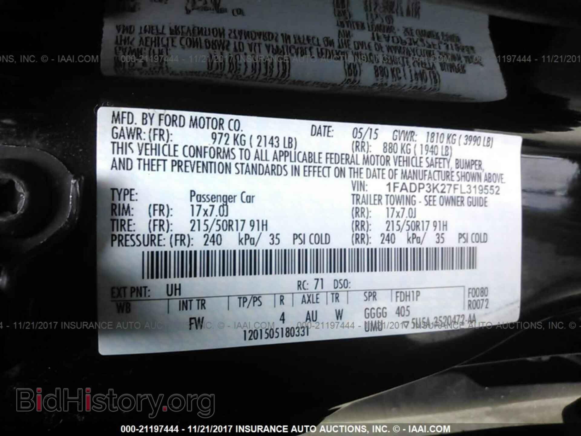 2015 Ford Focus - VIN: 1FADP3K27FL319552 - Фото 9