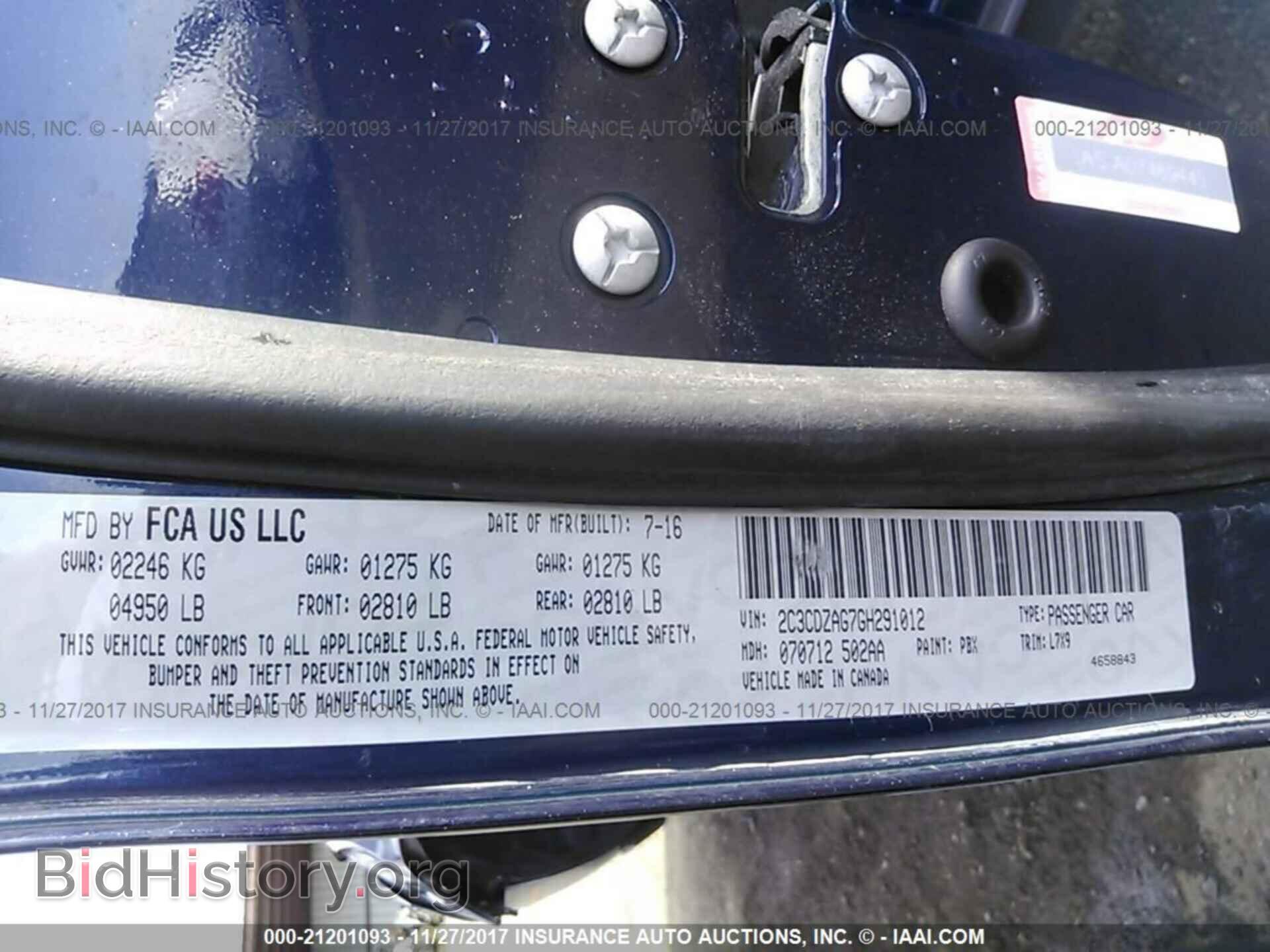 2016 Dodge Challenger - VIN: 2C3CDZAG7GH291012 - Фото 9