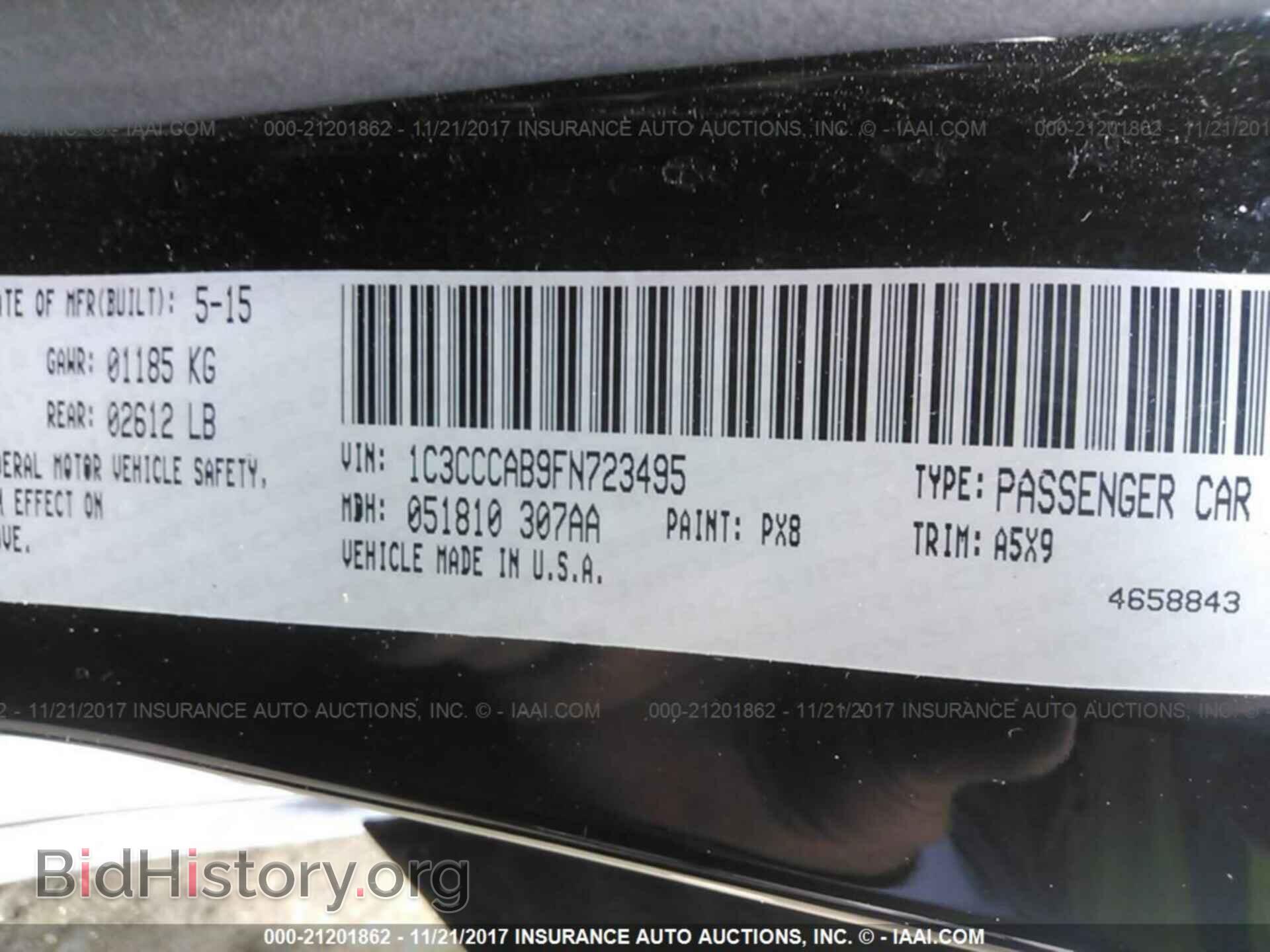 2015 Chrysler 200 - VIN: 1C3CCCAB9FN723495 - Photo 9