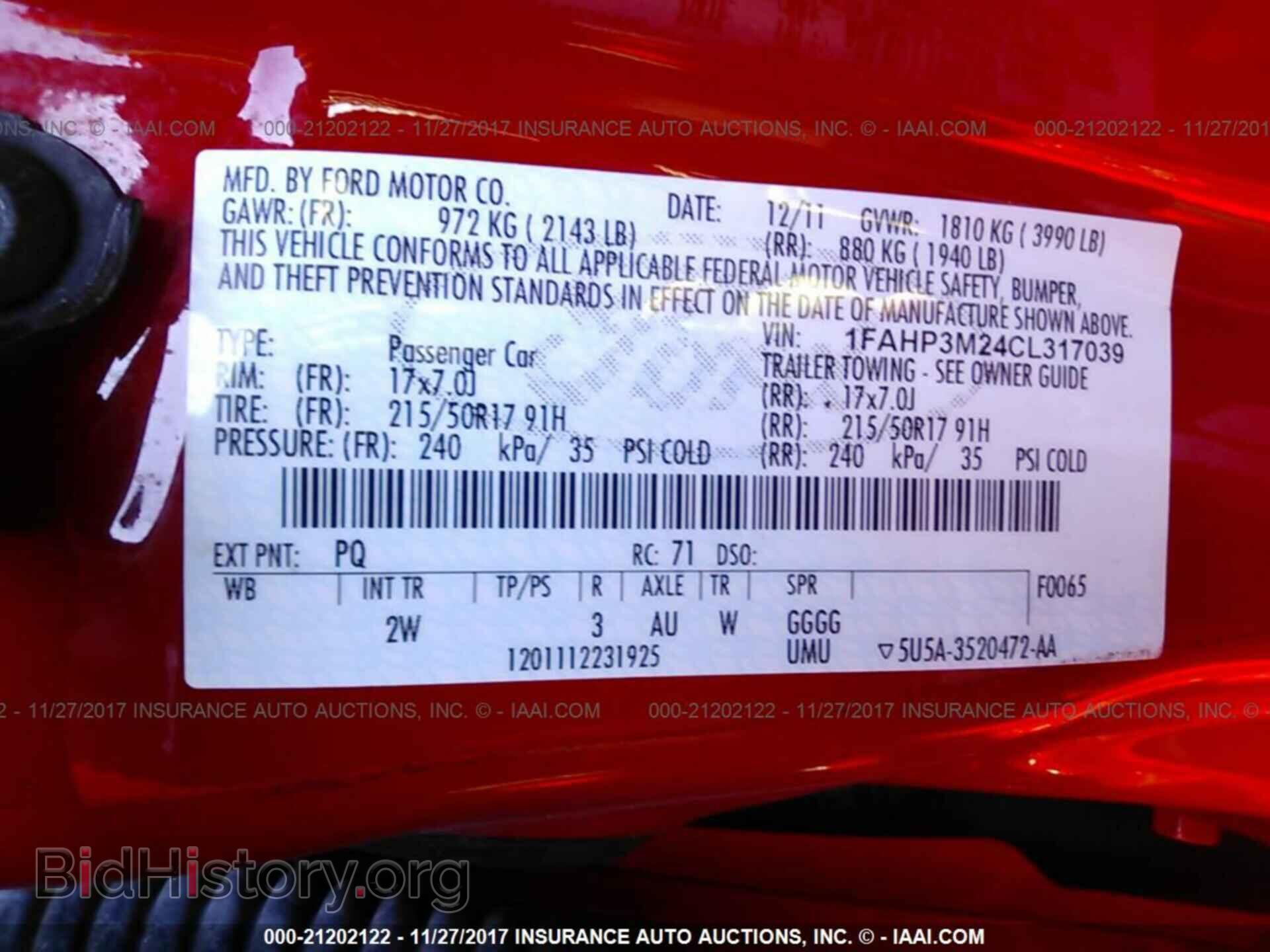 2012 Ford Focus - VIN: 1FAHP3M24CL317039 - Фото 9