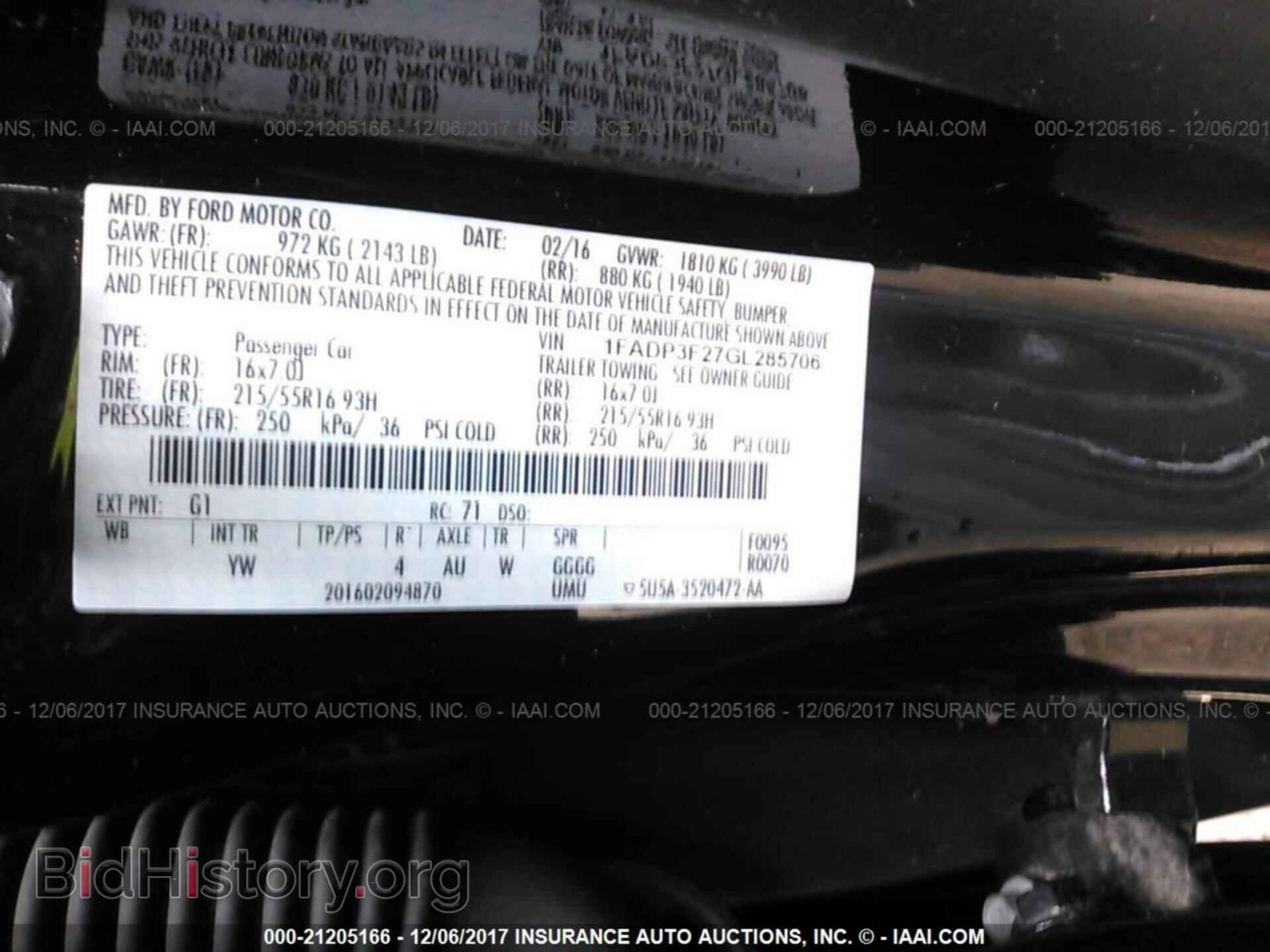 2016 Ford Focus - VIN: 1FADP3F27GL285706 - Фото 9