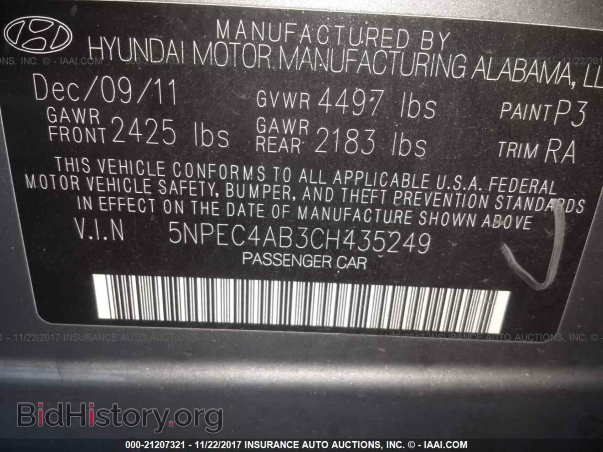 2012 Hyundai Sonata - VIN: 5NPEC4AB3CH435249 - Photo 9
