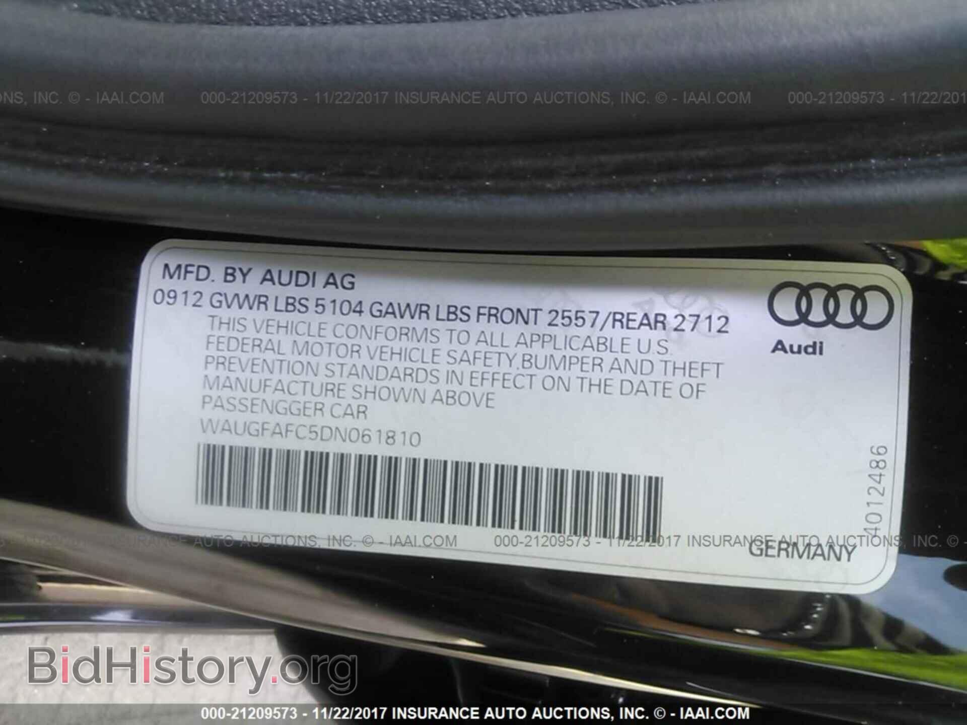 2013 Audi A6 - VIN: WAUGFAFC5DN061810 - Фото 9