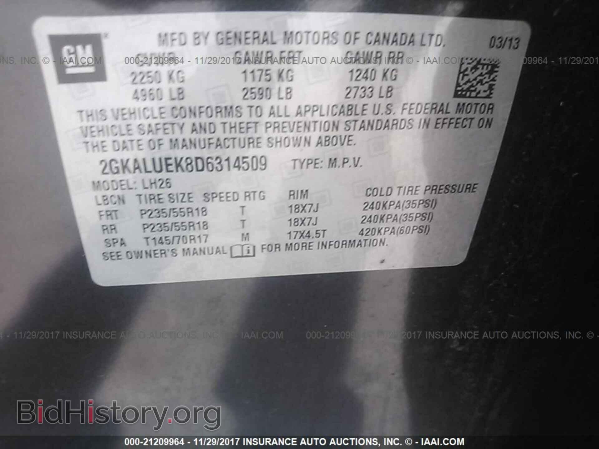 2013 Gmc Terrain - VIN: 2GKALUEK8D6314509 - Photo 9