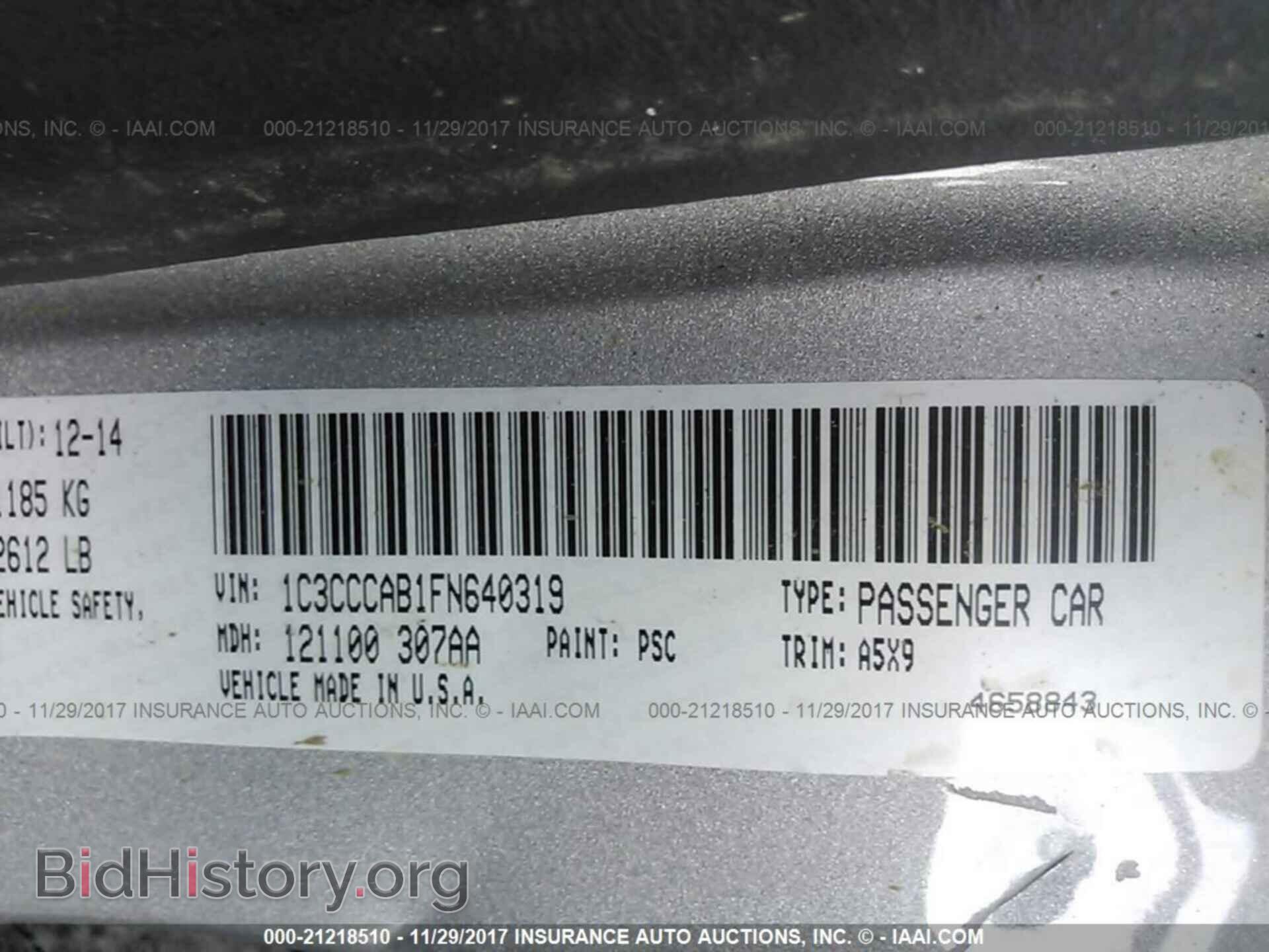 2015 Chrysler 200 - VIN: 1C3CCCAB1FN640319 - Photo 9