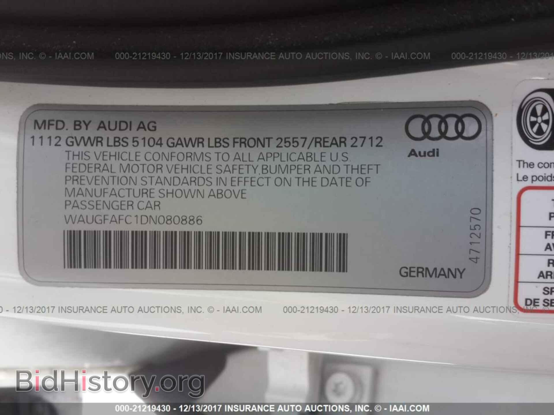 2013 Audi A6 - VIN: WAUGFAFC1DN080886 - Фото 9