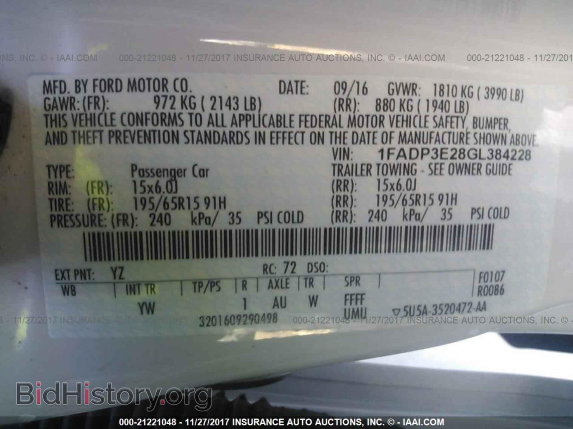 2016 Ford Focus - VIN: 1FADP3E28GL384228 - Фото 9