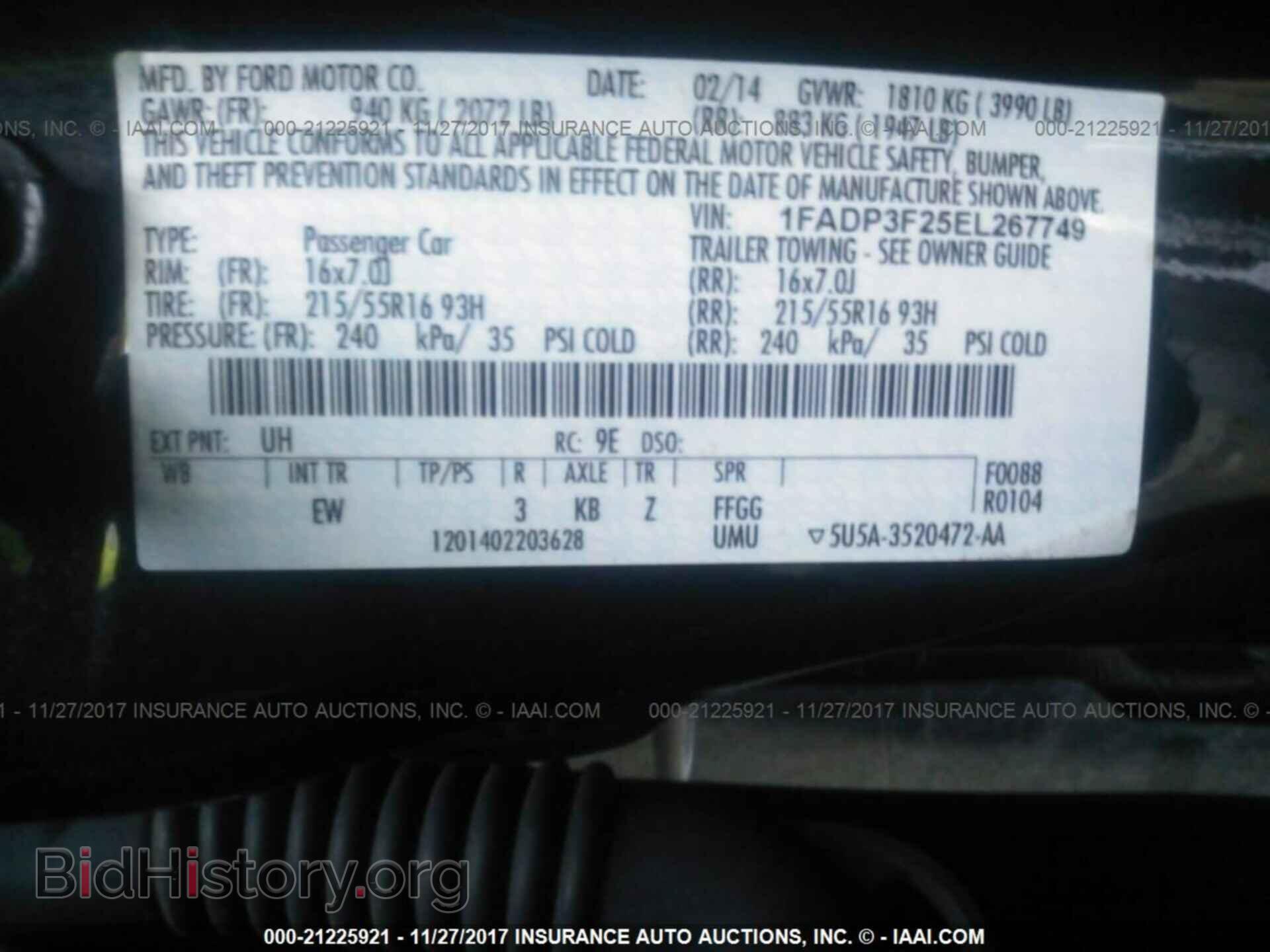 2014 Ford Focus - VIN: 1FADP3F25EL267749 - Фото 9