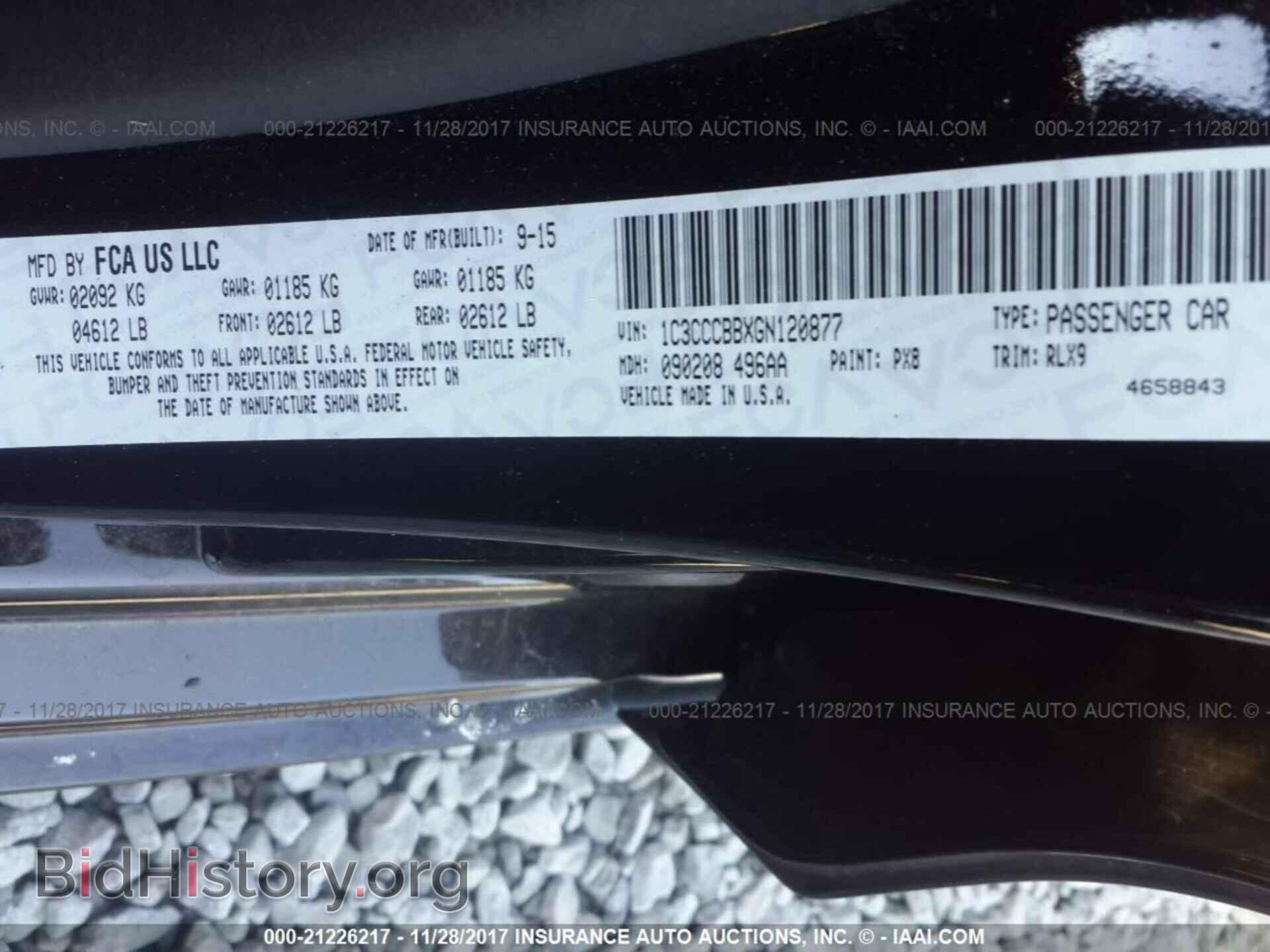2016 Chrysler 200 - VIN: 1C3CCCBBXGN120877 - Photo 9