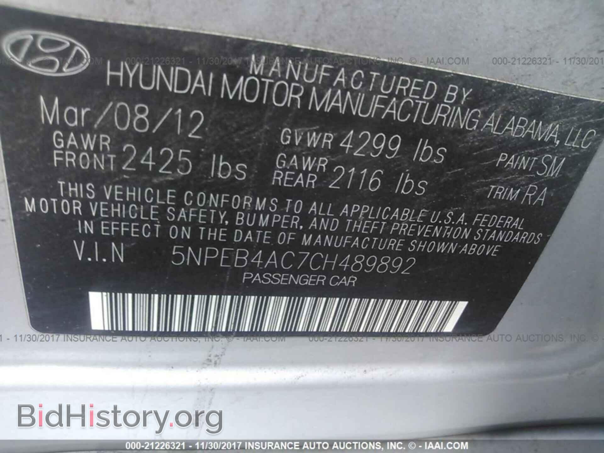 2012 Hyundai Sonata - VIN: 5NPEB4AC7CH489892 - Photo 9