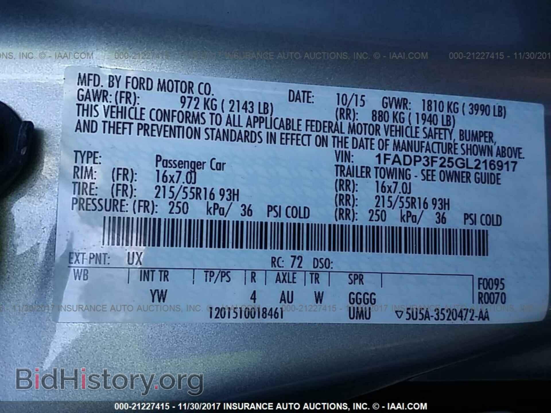 2016 Ford Focus - VIN: 1FADP3F25GL216917 - Фото 9