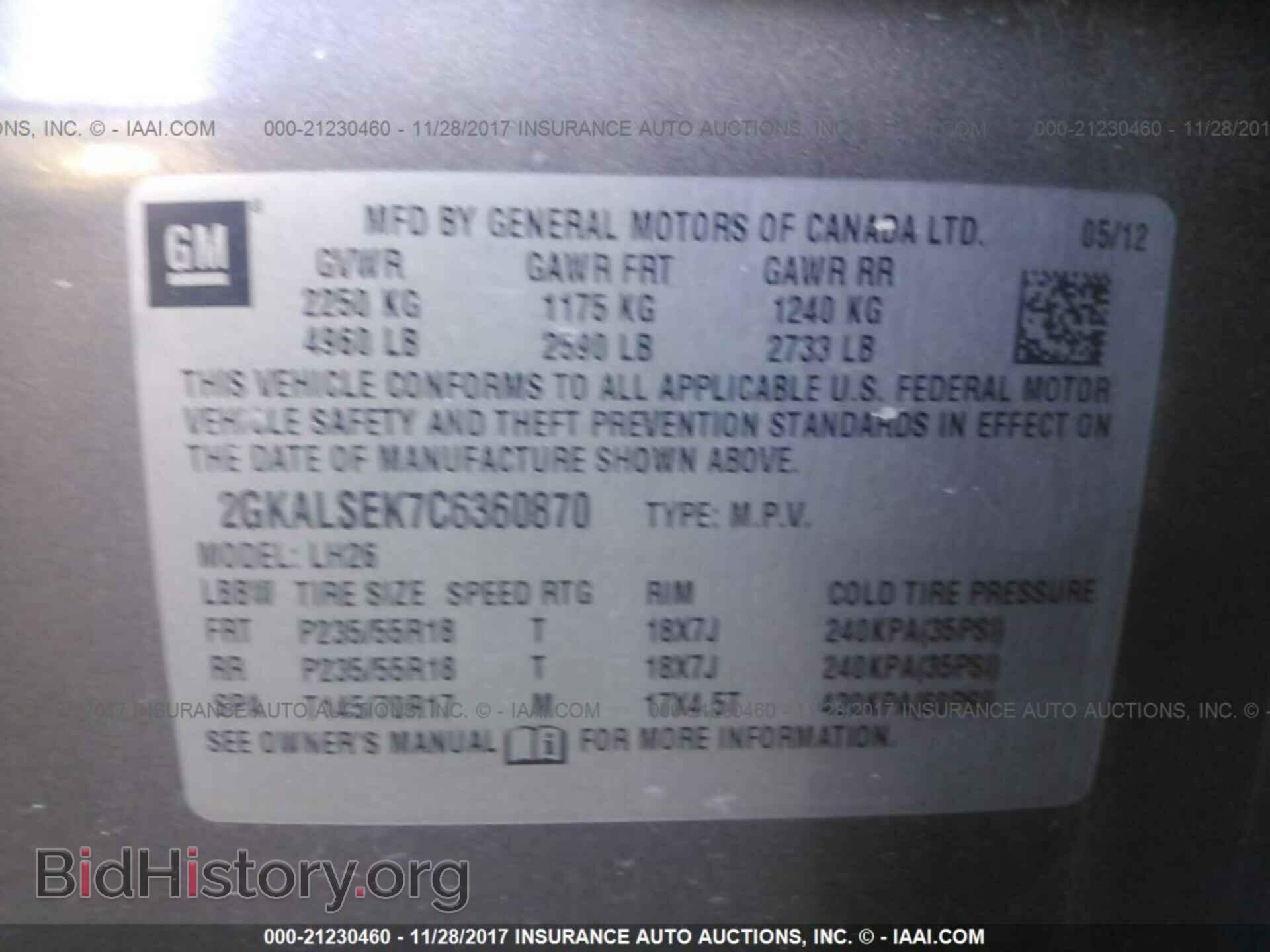 2012 Gmc Terrain - VIN: 2GKALSEK7C6360870 - Photo 9