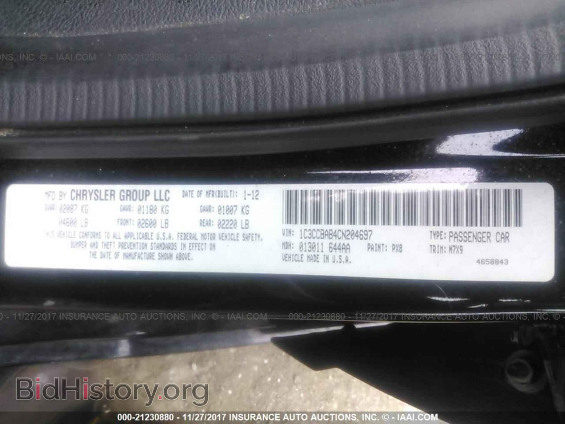 2012 Chrysler 200 - VIN: 1C3CCBAB4CN204697 - Photo 9
