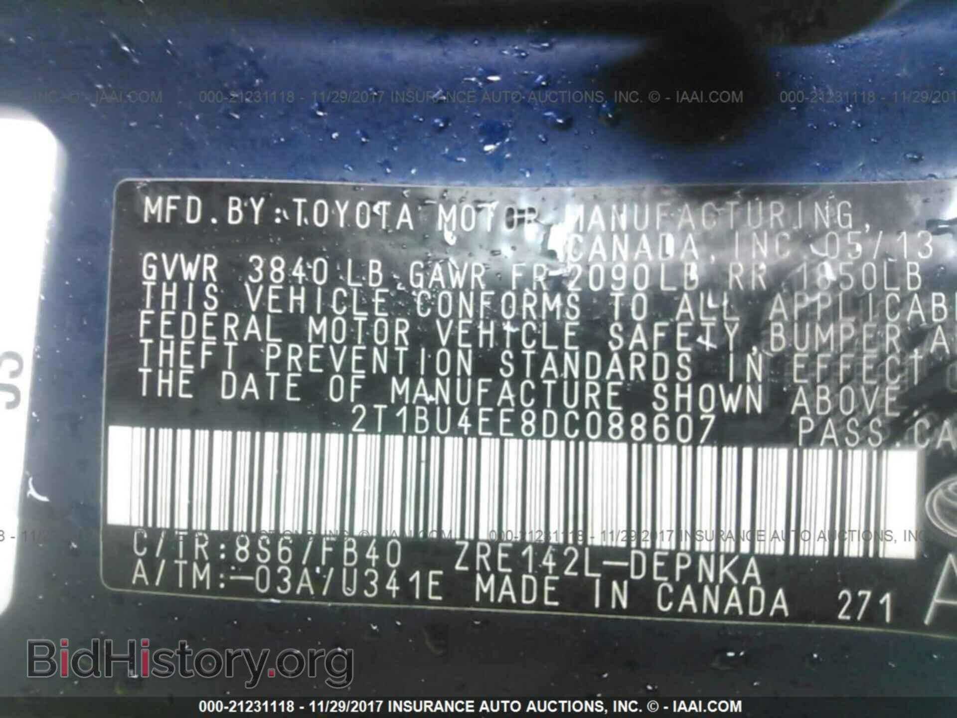 2013 Toyota Corolla - VIN: 2T1BU4EE8DC088607 - Фото 9
