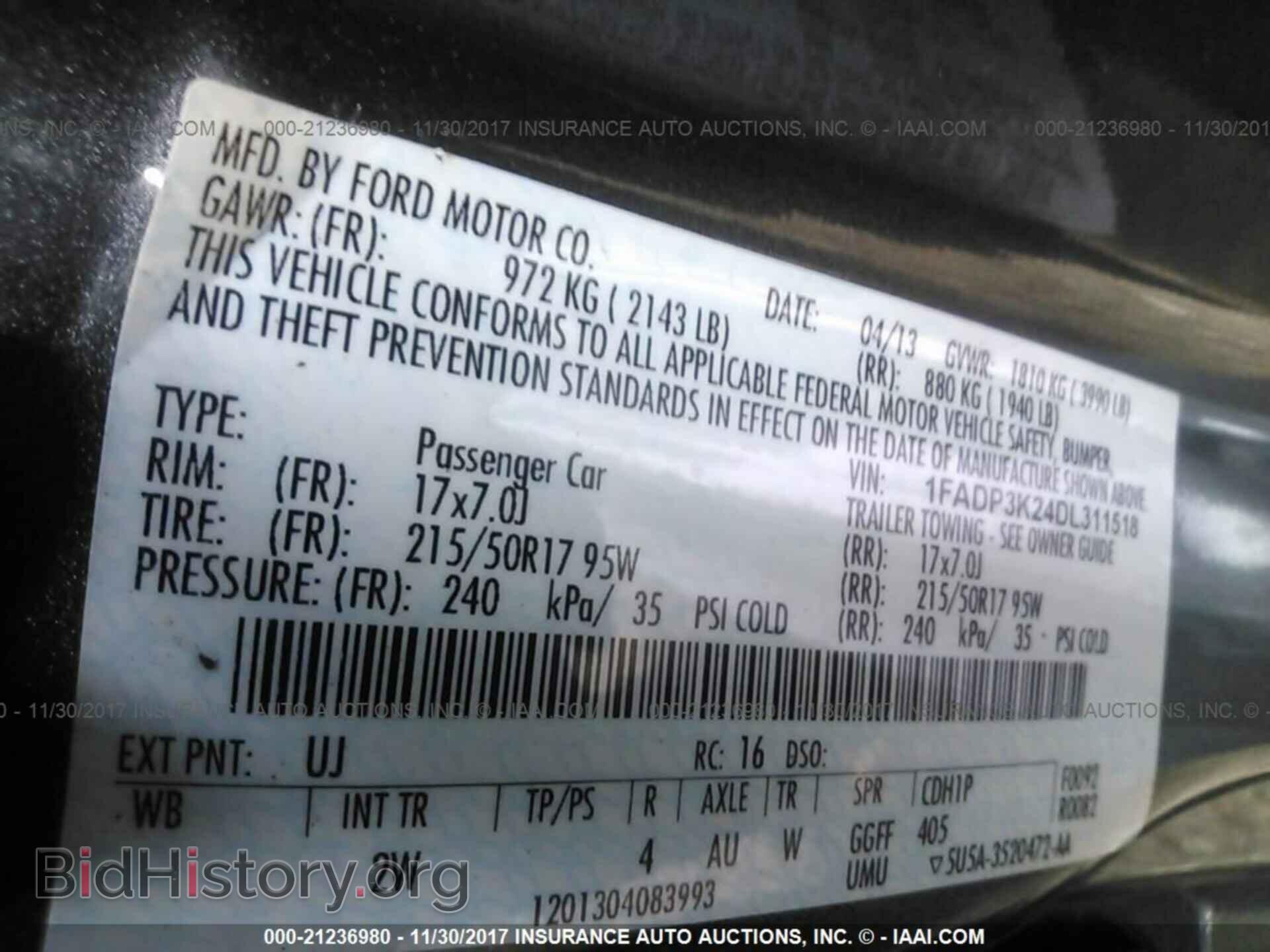 2013 FORD FOCUS - VIN: 1FADP3K24DL311518 - Photo 9