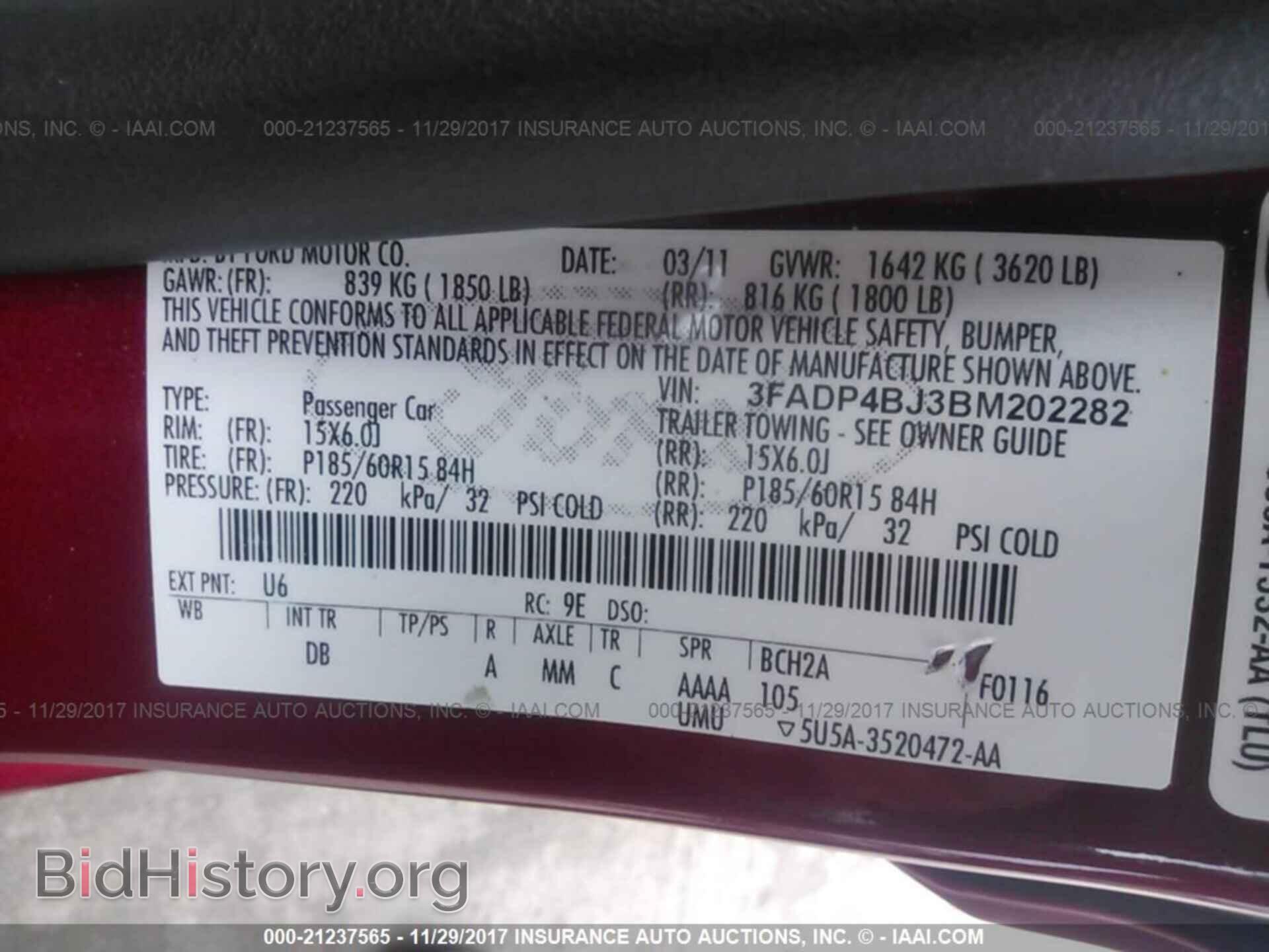 2011 Ford Fiesta - VIN: 3FADP4BJ3BM202282 - Фото 9