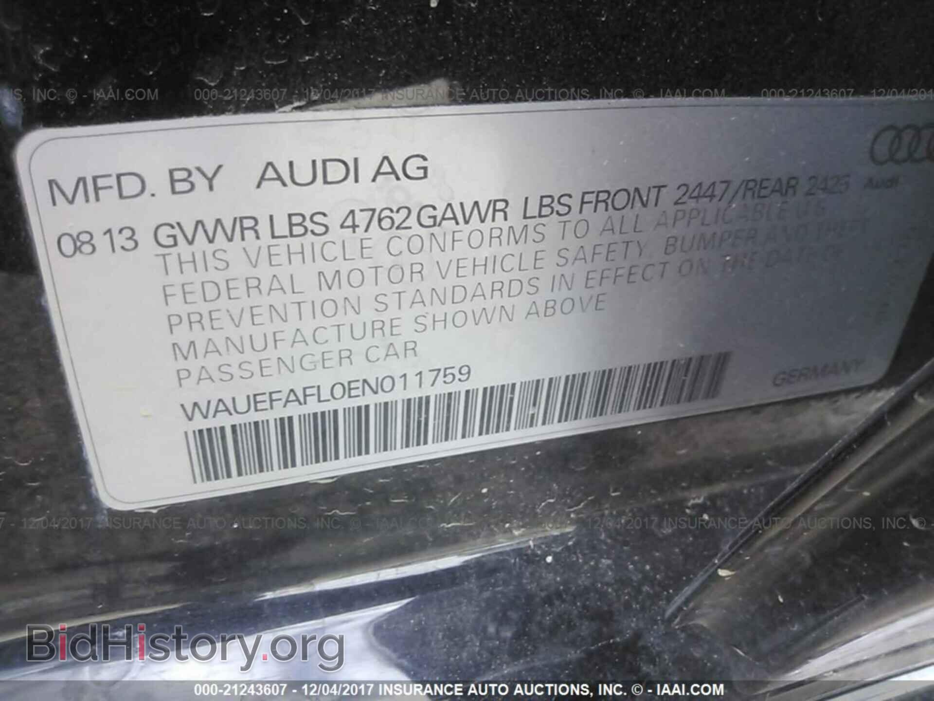 2014 Audi A4 - VIN: WAUEFAFL0EN011759 - Фото 9