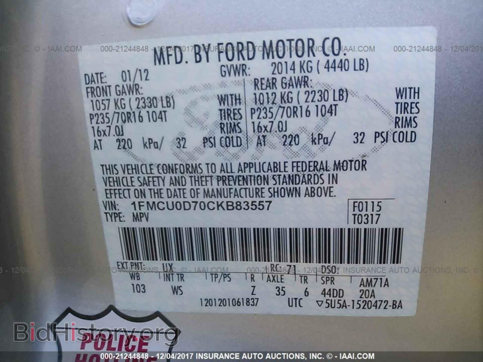 2012 Ford Escape - VIN: 1FMCU0D70CKB83557 - Photo 9