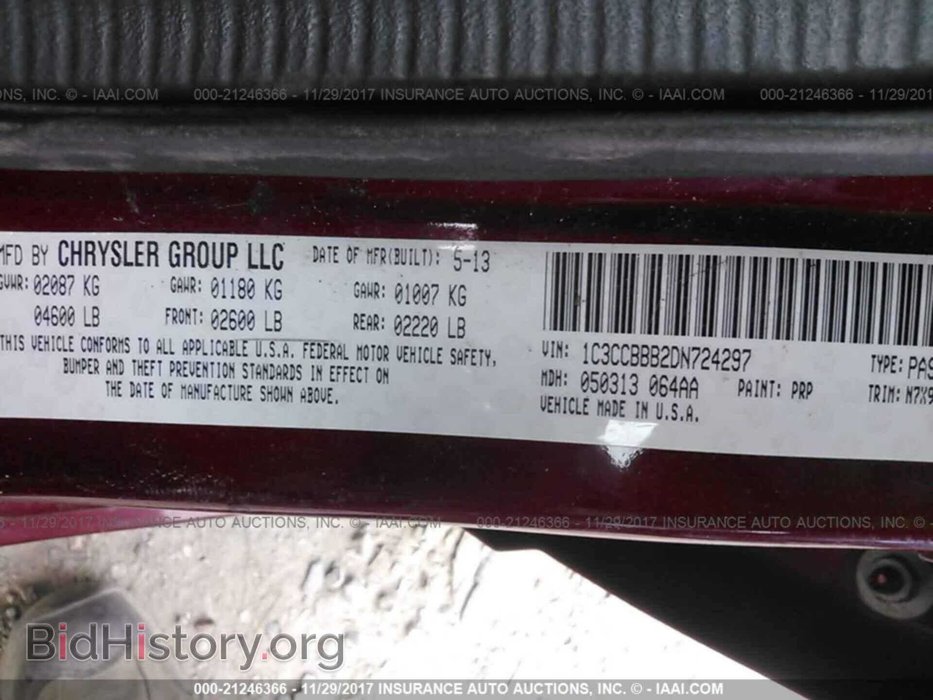 2013 Chrysler 200 - VIN: 1C3CCBBB2DN724297 - Photo 9