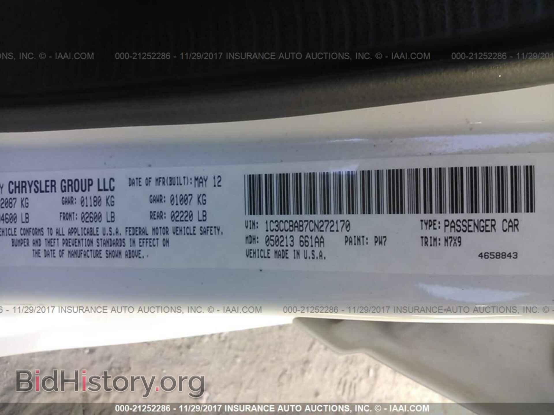 2012 Chrysler 200 - VIN: 1C3CCBAB7CN272170 - Photo 9