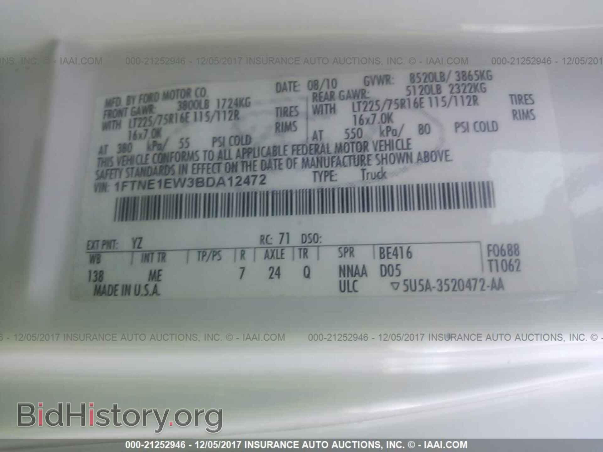 2011 FORD ECONOLINE - VIN: 1FTNE1EW3BDA12472 - Photo 9