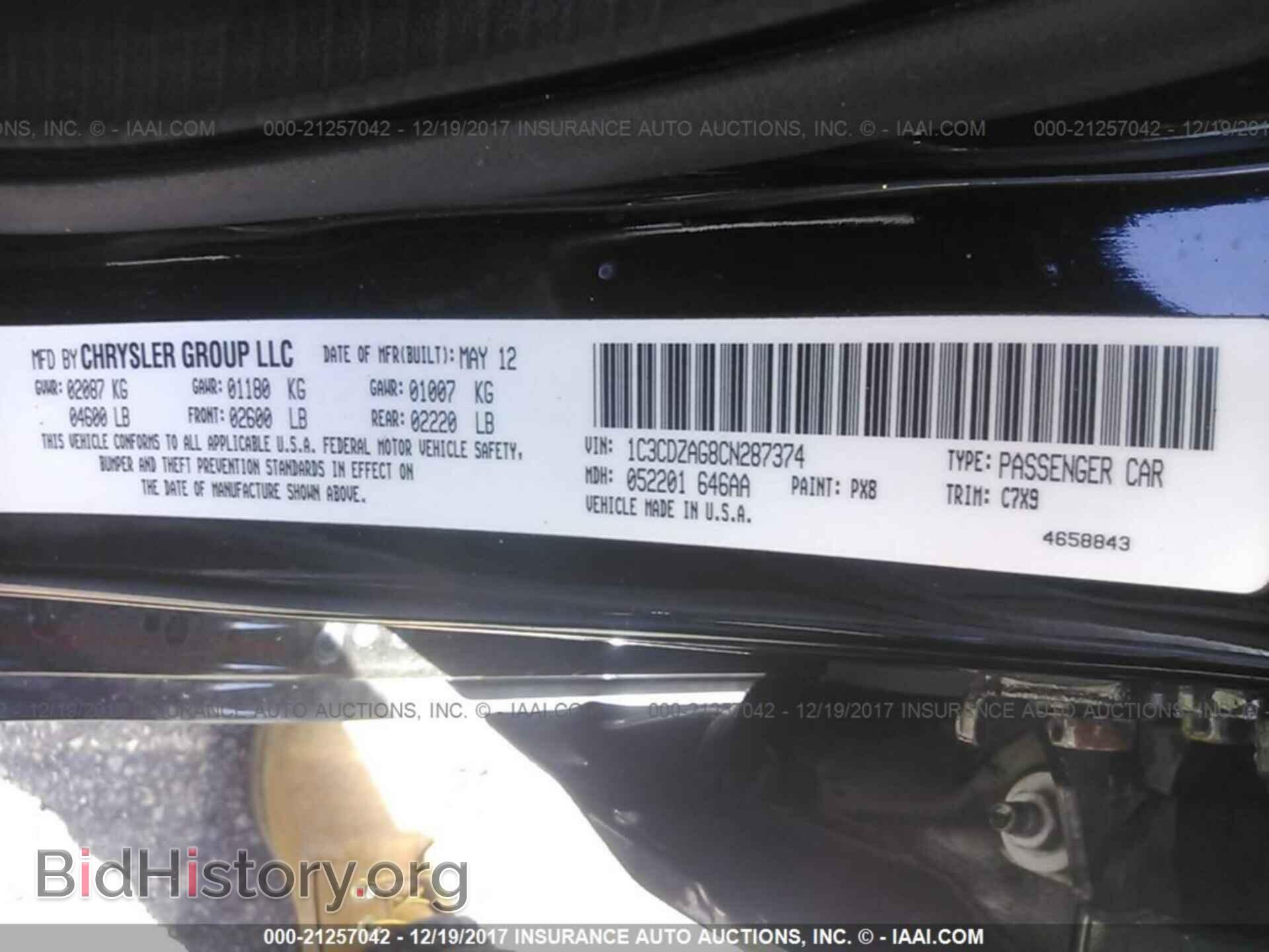 2012 Dodge Avenger - VIN: 1C3CDZAG8CN287374 - Photo 9