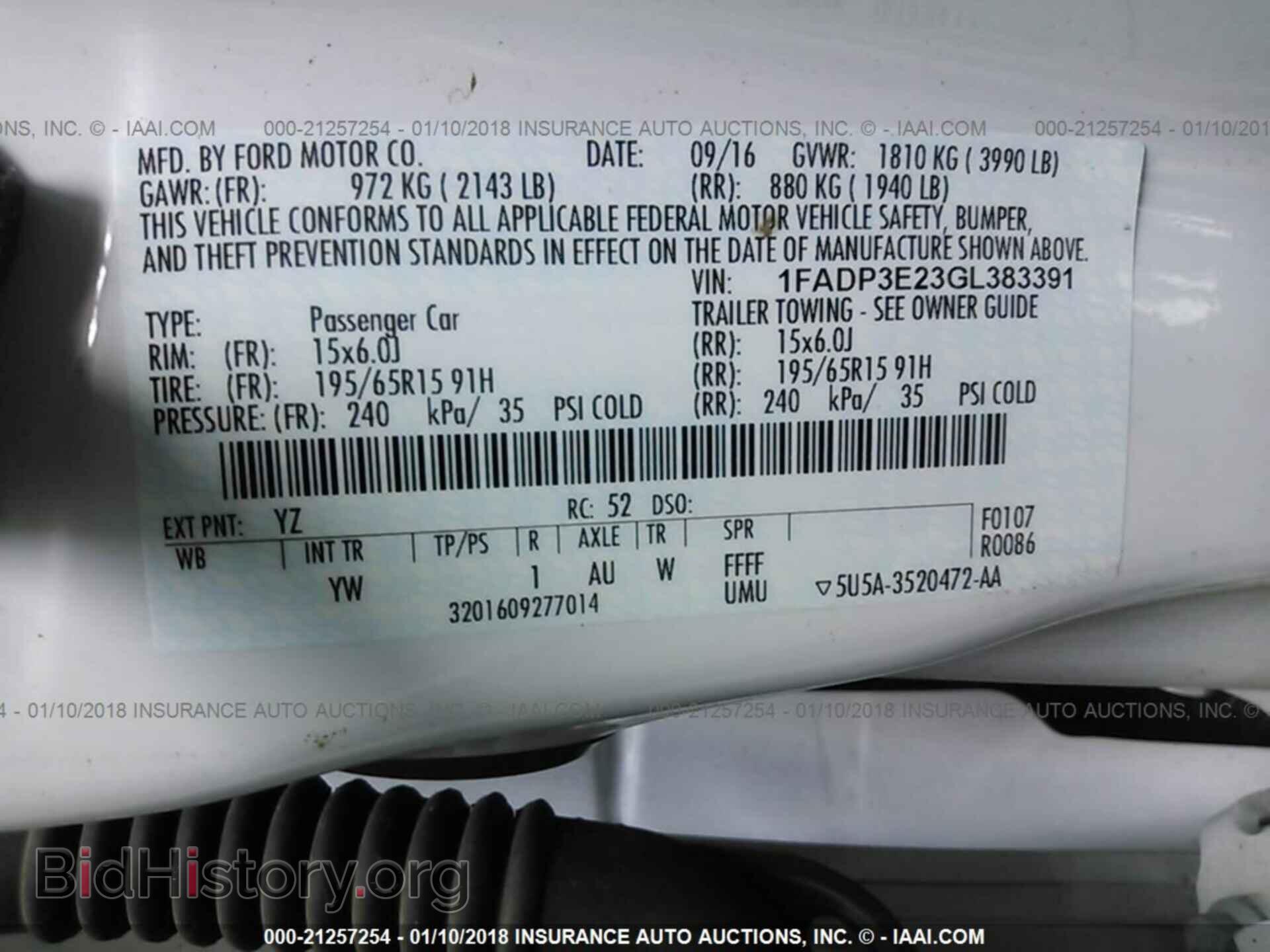 2016 Ford Focus - VIN: 1FADP3E23GL383391 - Фото 9