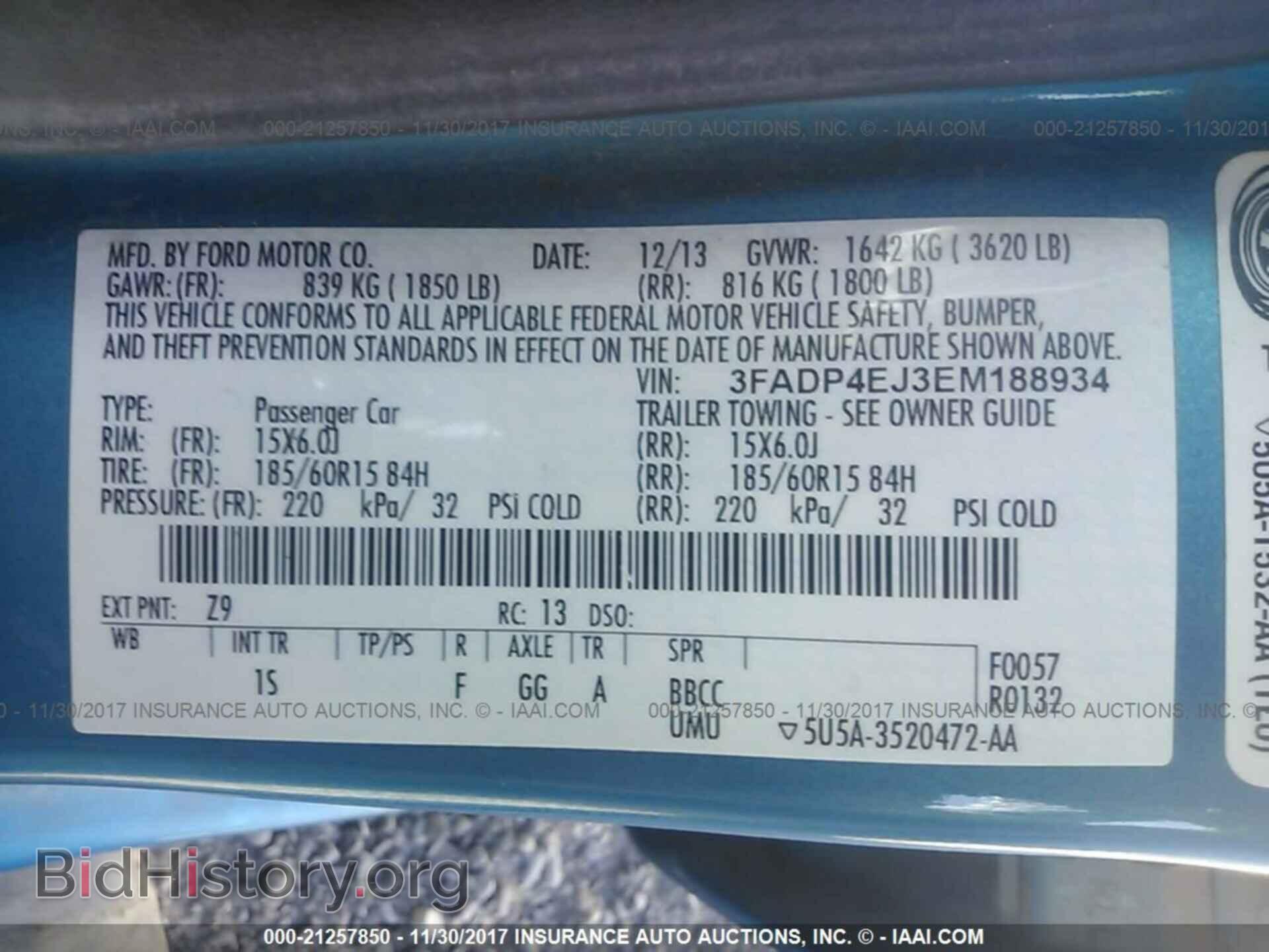 2014 Ford Fiesta - VIN: 3FADP4EJ3EM188934 - Фото 9
