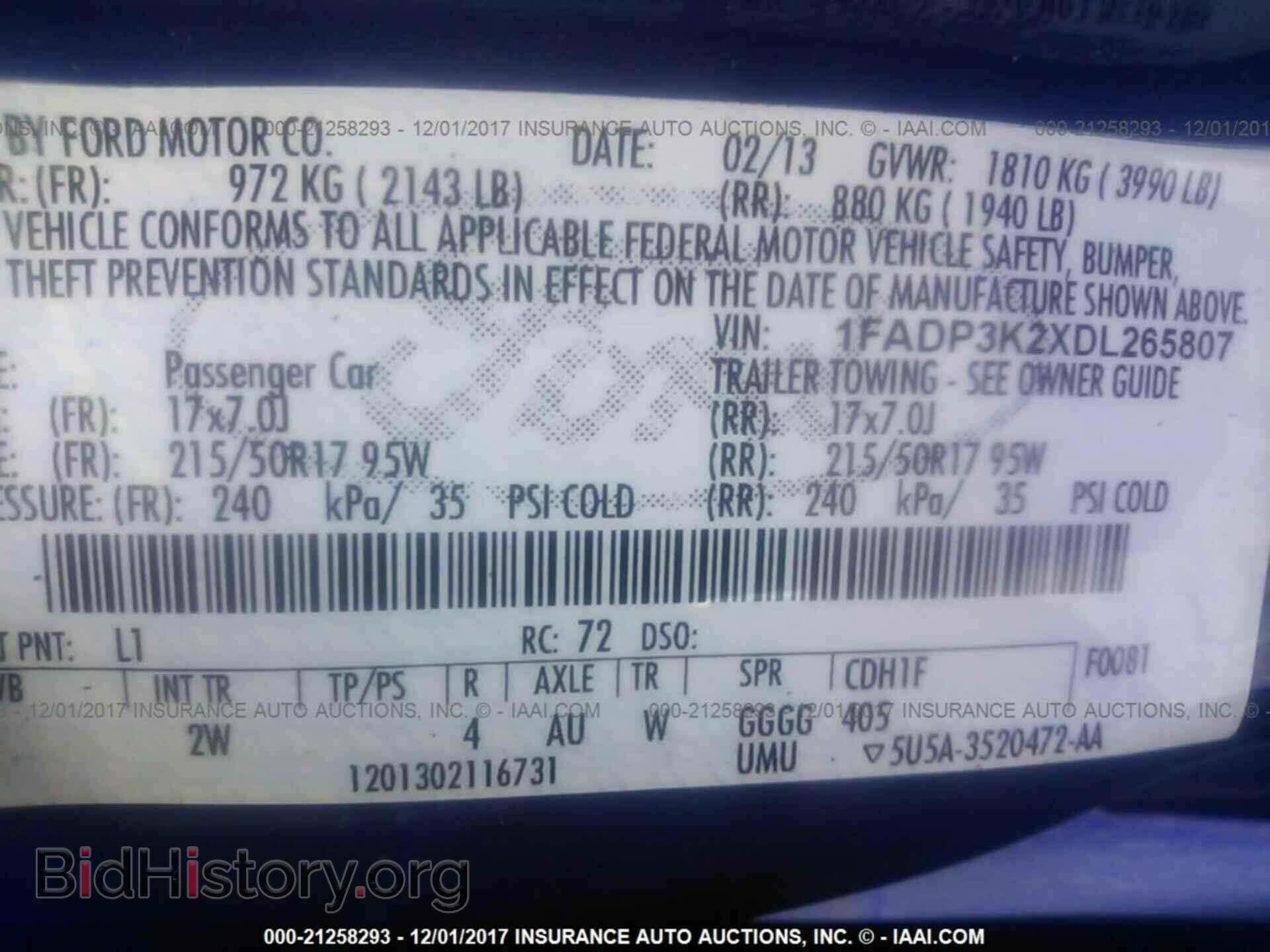 2013 Ford Focus - VIN: 1FADP3K2XDL265807 - Фото 9
