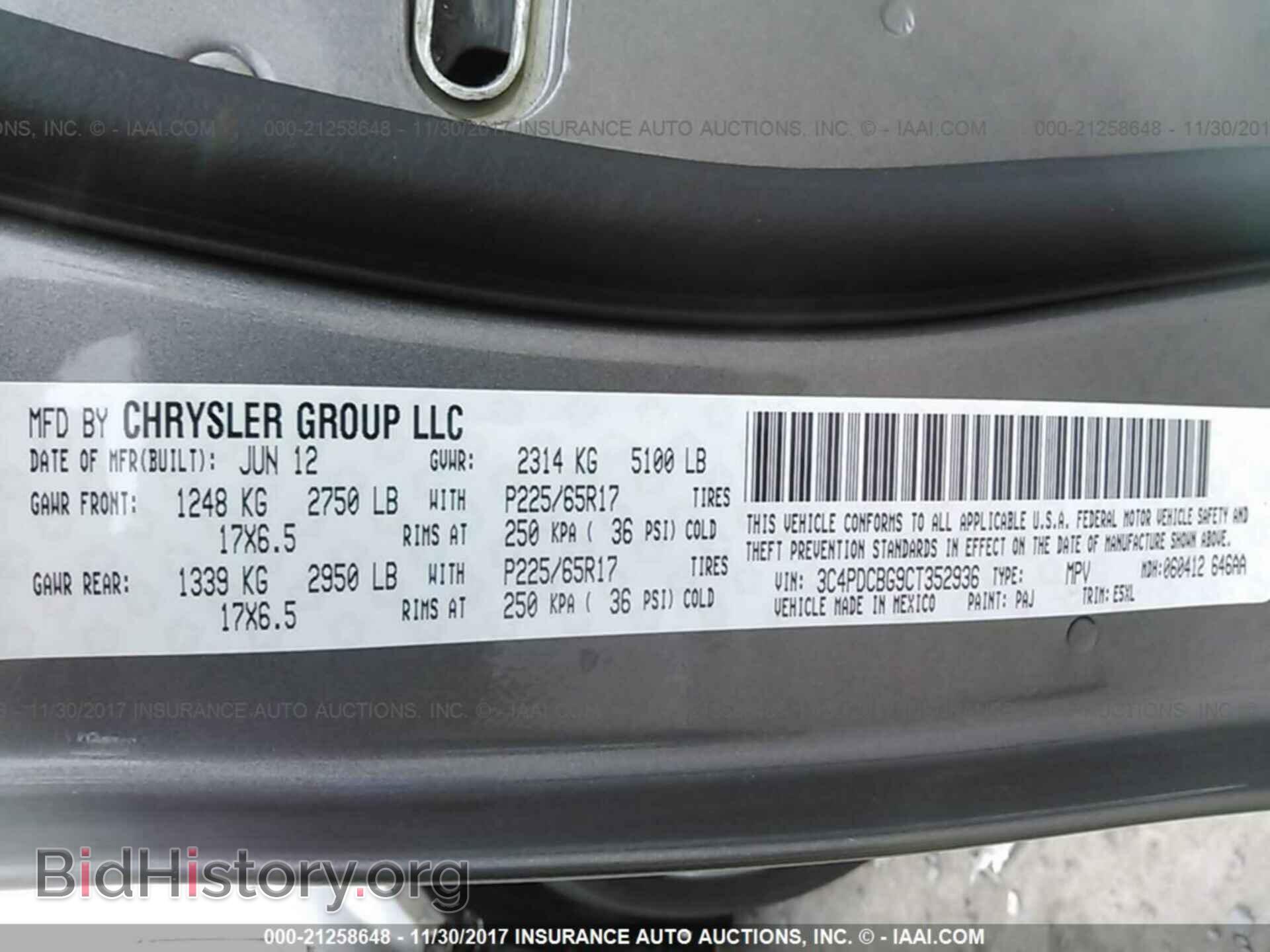 2012 Dodge Journey - VIN: 3C4PDCBG9CT352936 - Фото 9