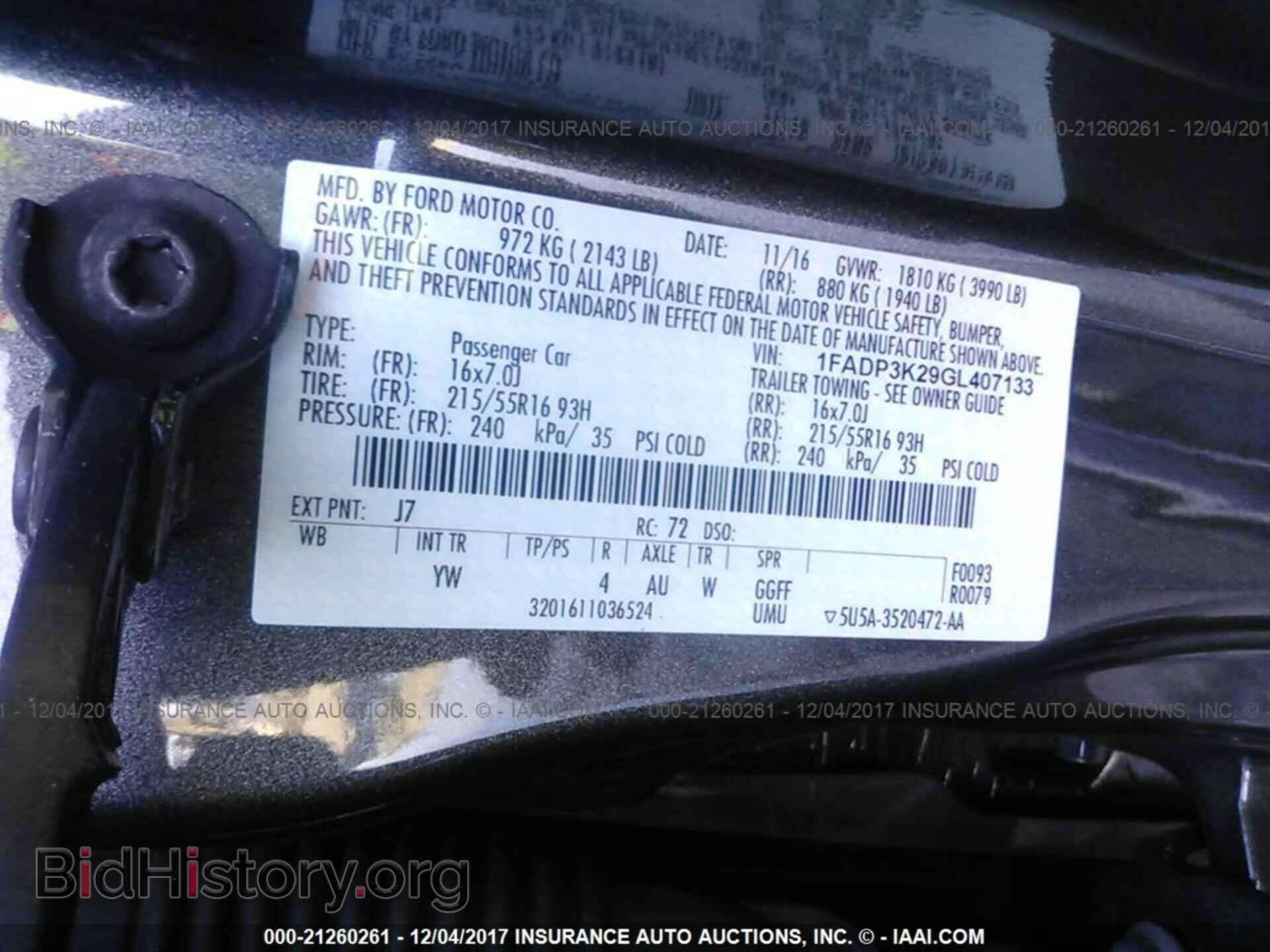 2016 Ford Focus - VIN: 1FADP3K29GL407133 - Фото 9