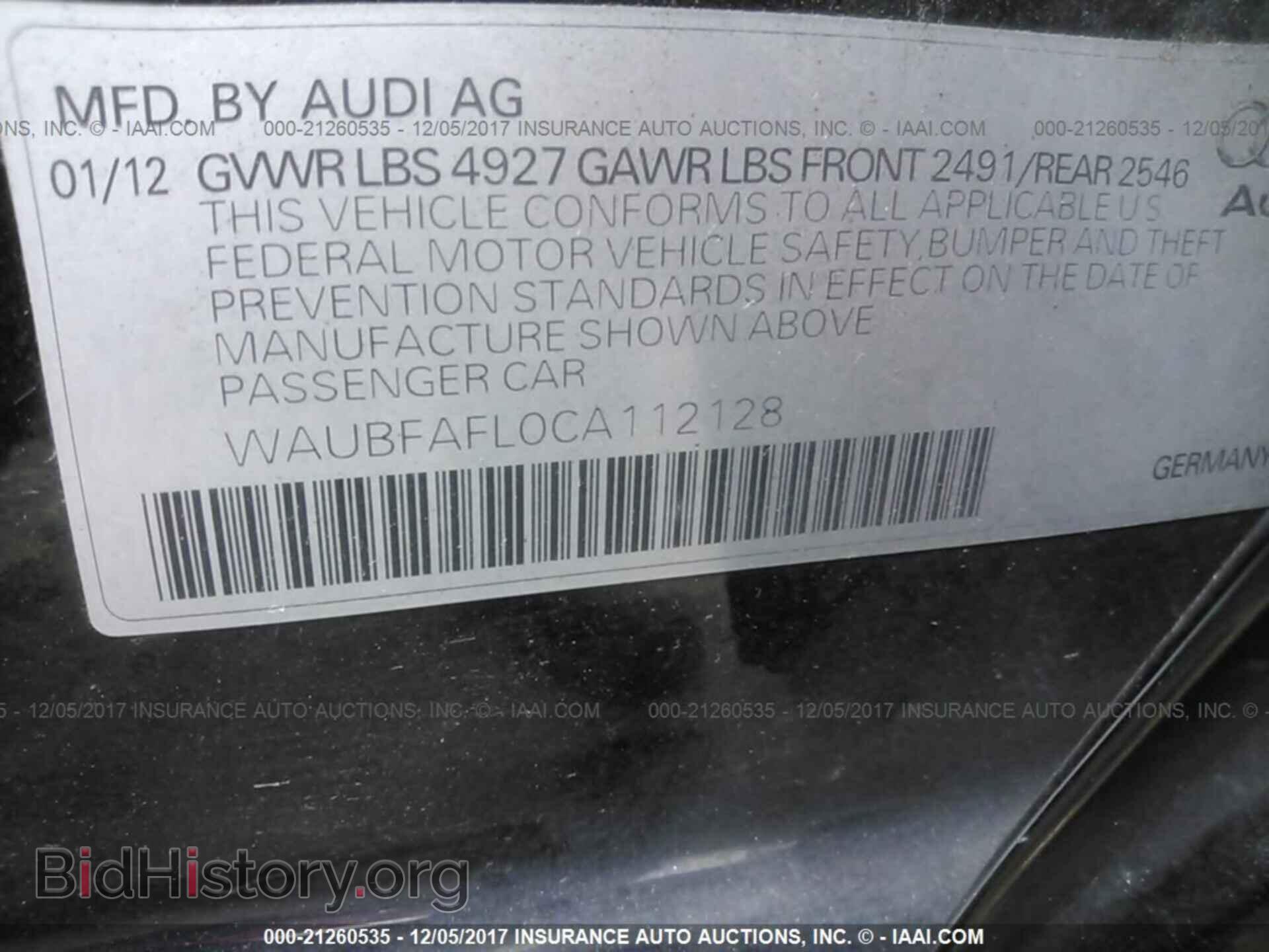 2012 Audi A4 - VIN: WAUBFAFL0CA112128 - Photo 9