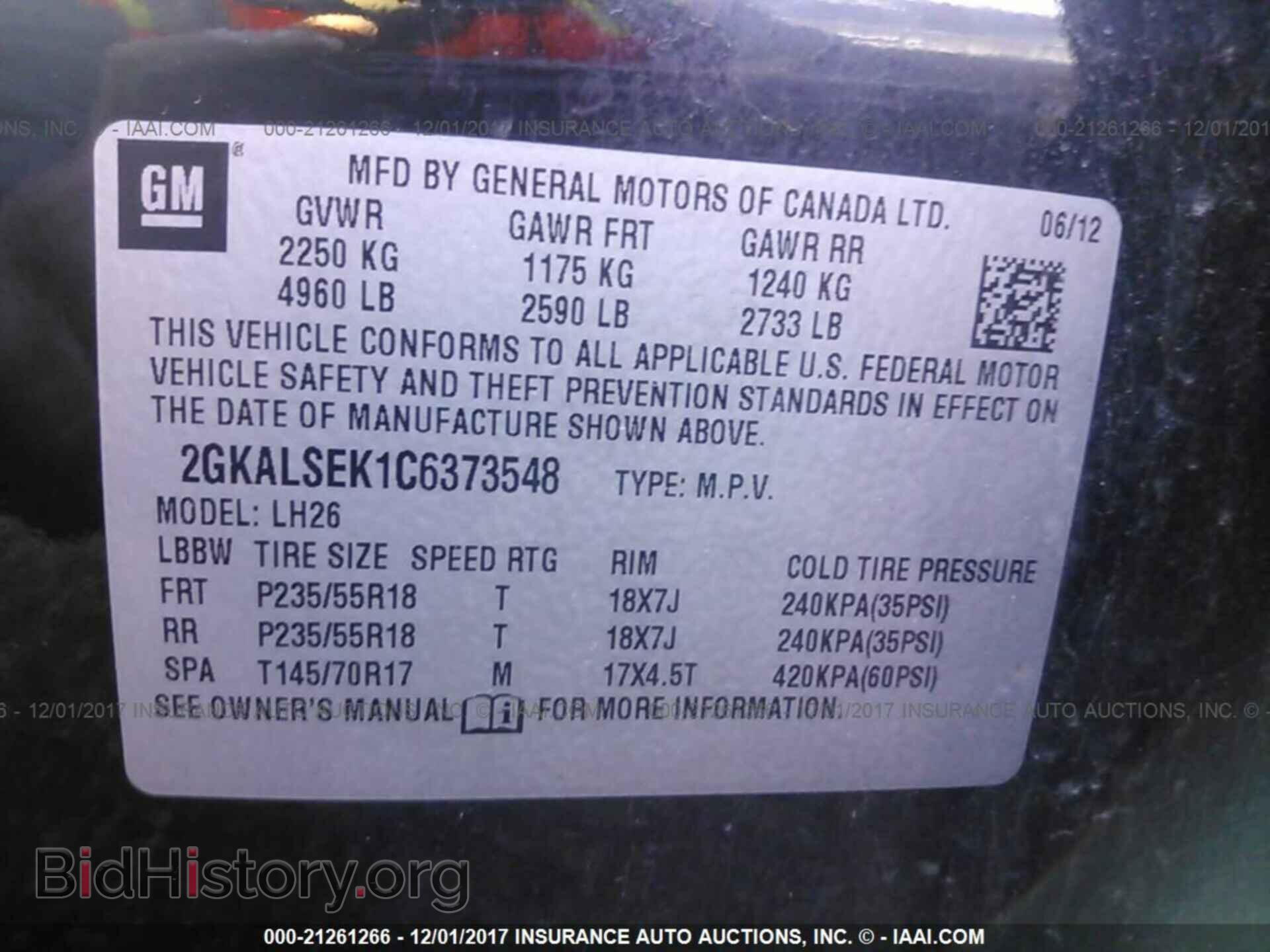 2012 Gmc Terrain - VIN: 2GKALSEK1C6373548 - Photo 9