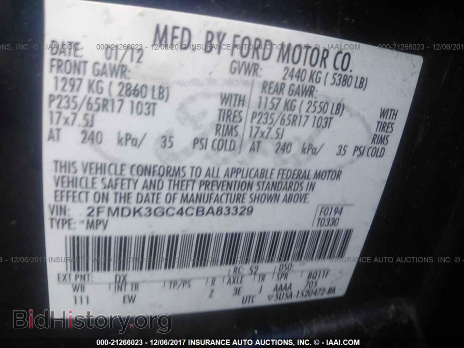 2012 Ford Edge - VIN: 2FMDK3GC4CBA83329 - Photo 9