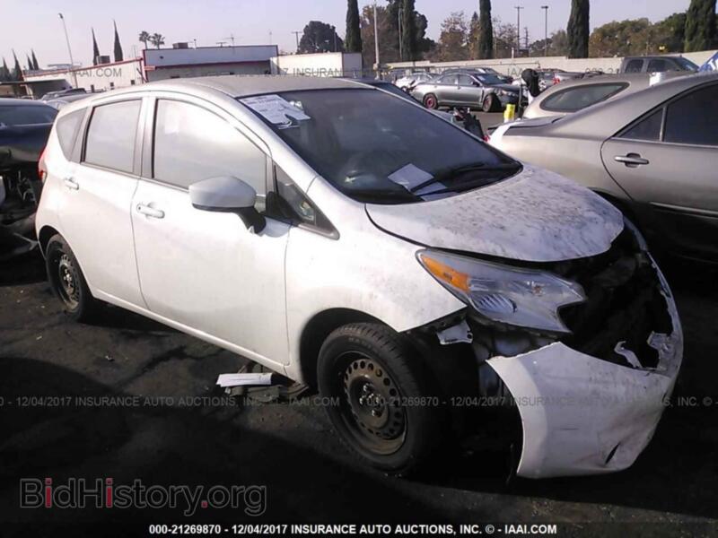 2016 Nissan VERSA NOTE (VIN 3N1CE2CP9GL355672) — фото 1 из 10, IAAI, повреждение: передняя часть