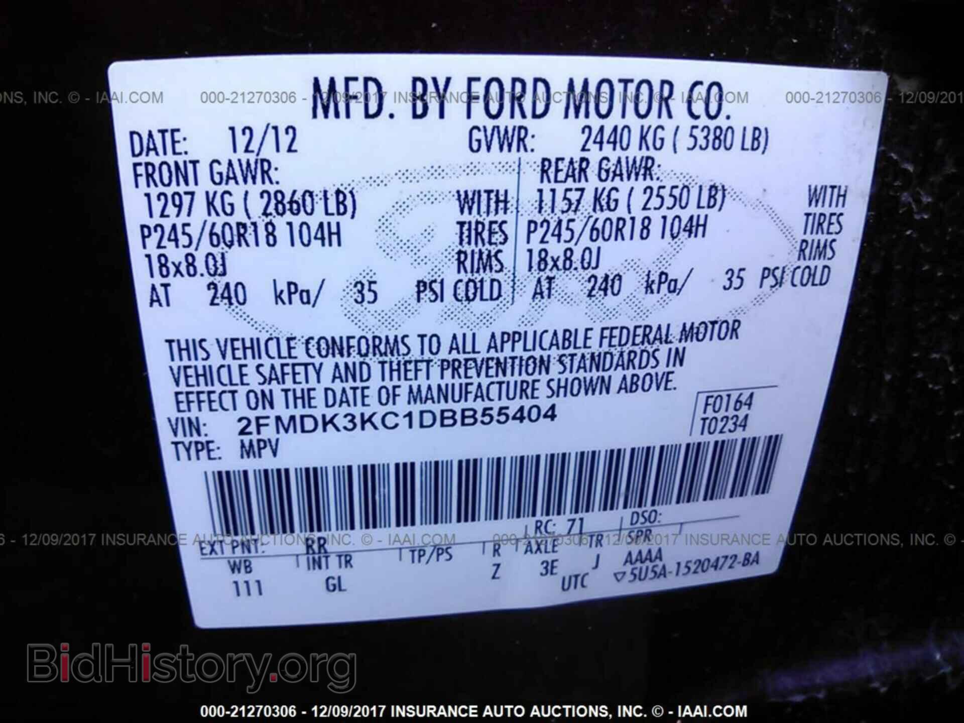 2013 Ford Edge - VIN: 2FMDK3KC1DBB55404 - Photo 9