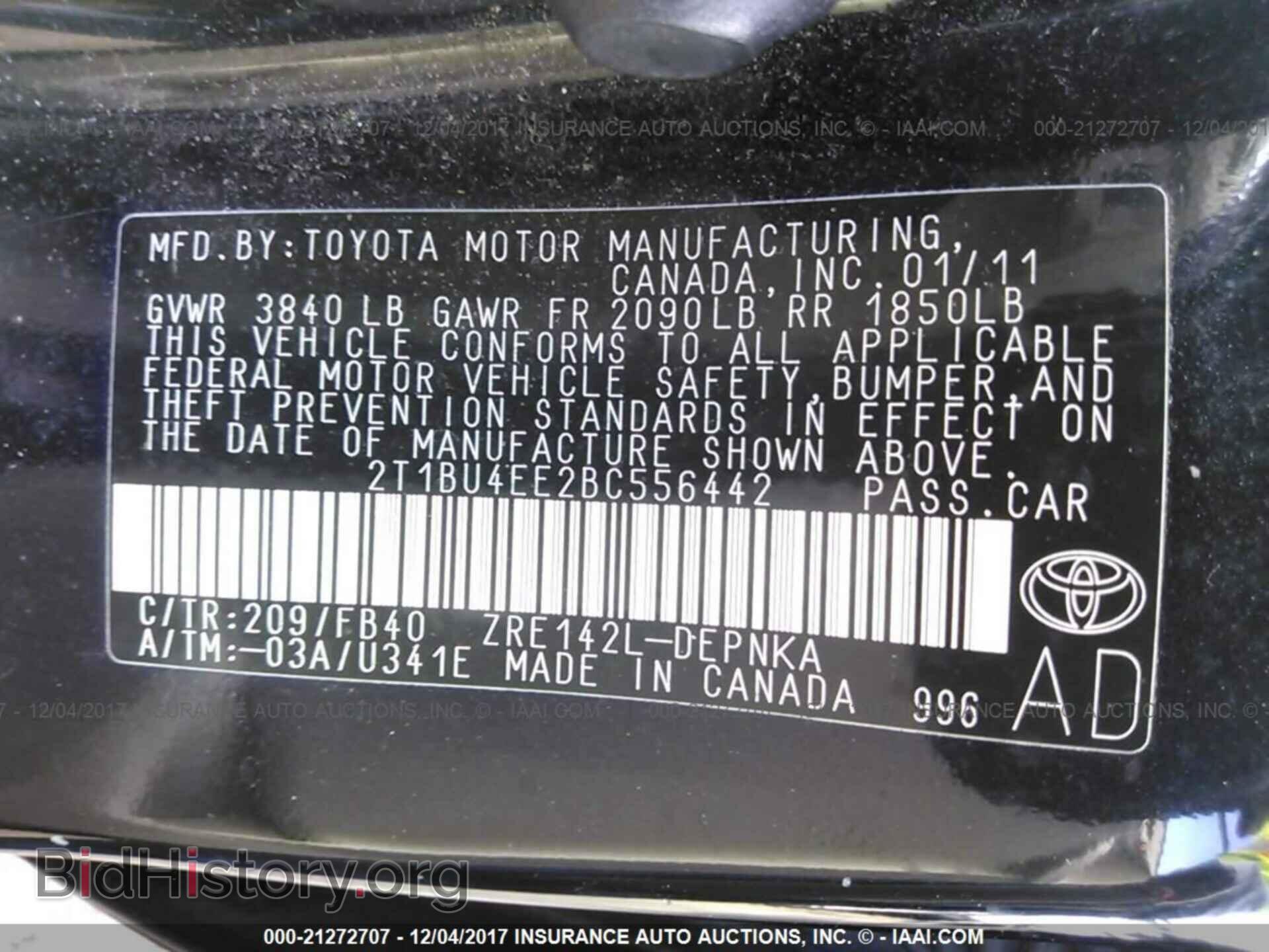 2011 Toyota Corolla - VIN: 2T1BU4EE2BC556442 - Фото 9