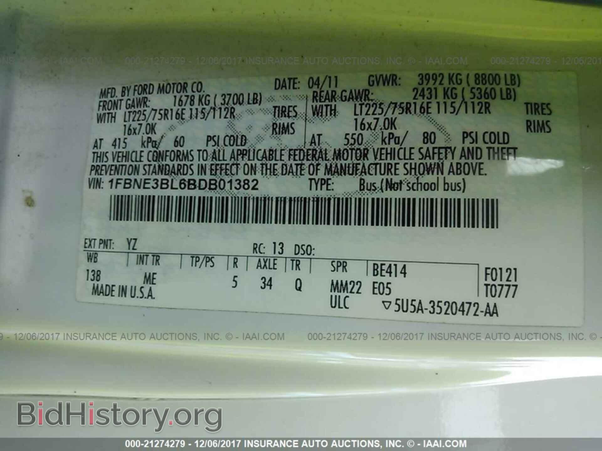 2011 Ford Econoline - VIN: 1FBNE3BL6BDB01382 - Photo 9