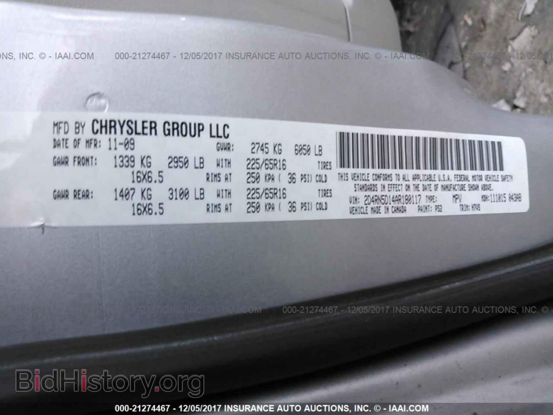 2010 DODGE GRAND CARAVAN - VIN: 2D4RN5D14AR180117 - Фото 9