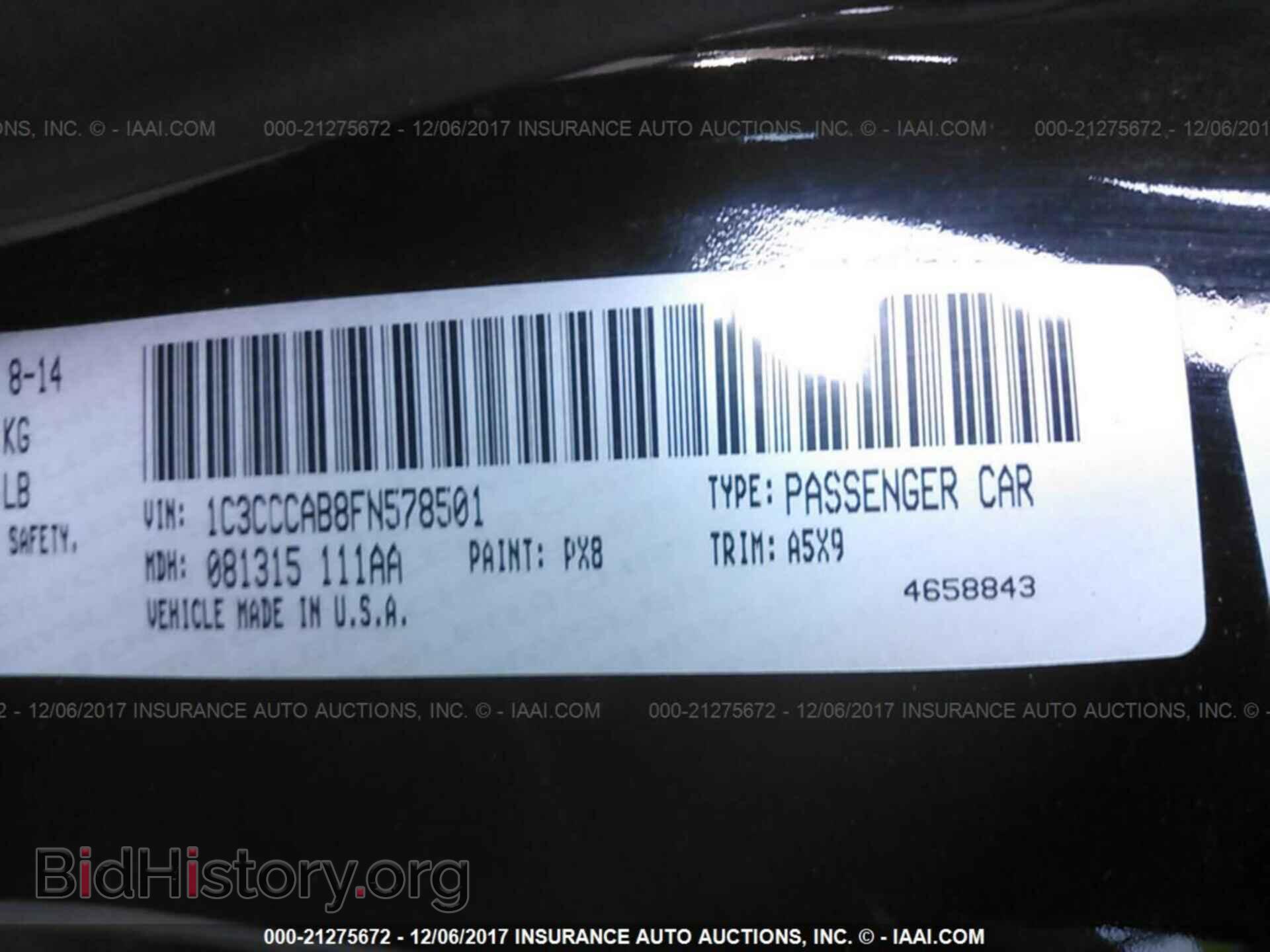 2015 Chrysler 200 - VIN: 1C3CCCAB8FN578501 - Photo 9
