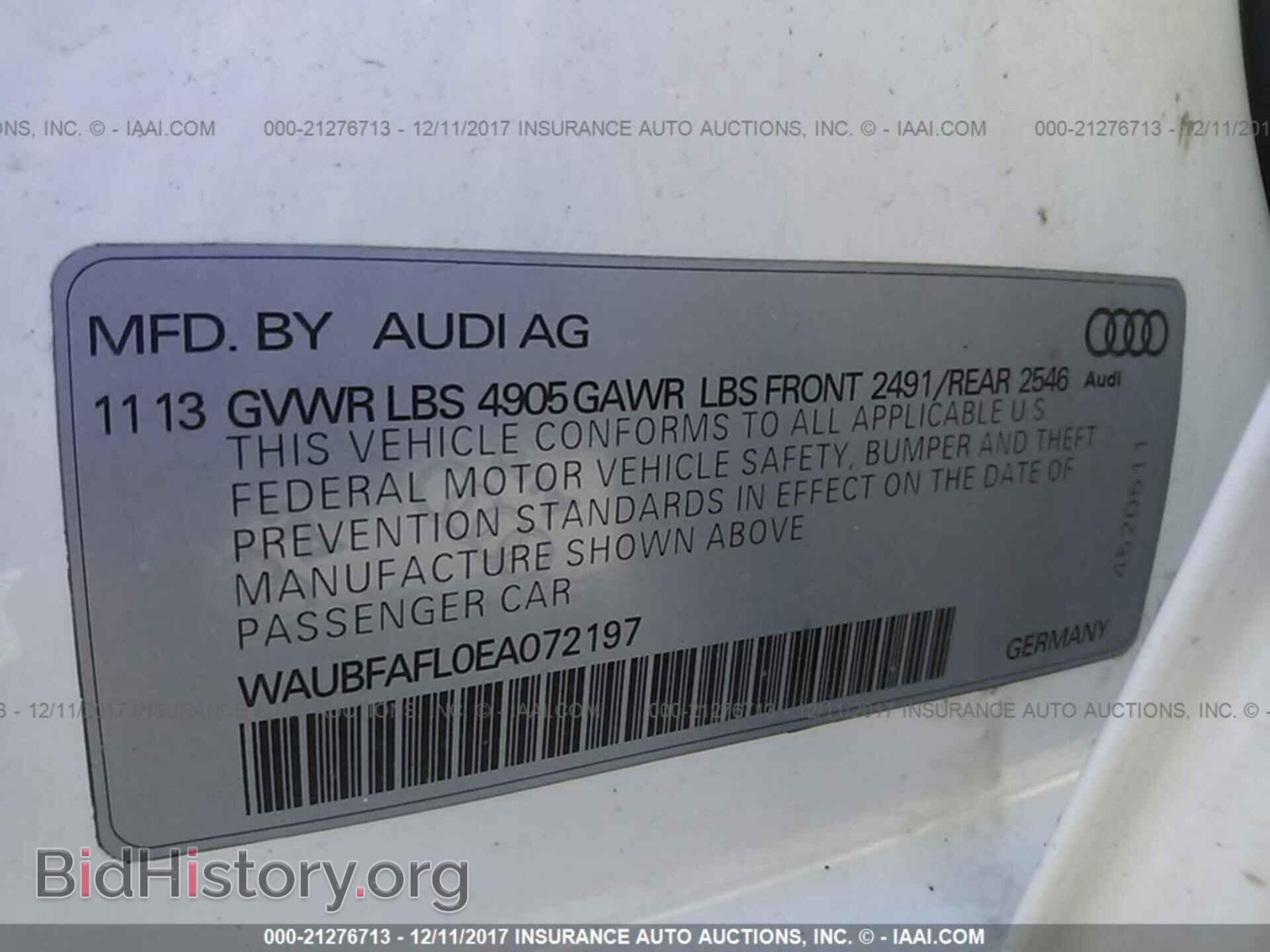 2014 Audi A4 - VIN: WAUBFAFL0EA072197 - Photo 9