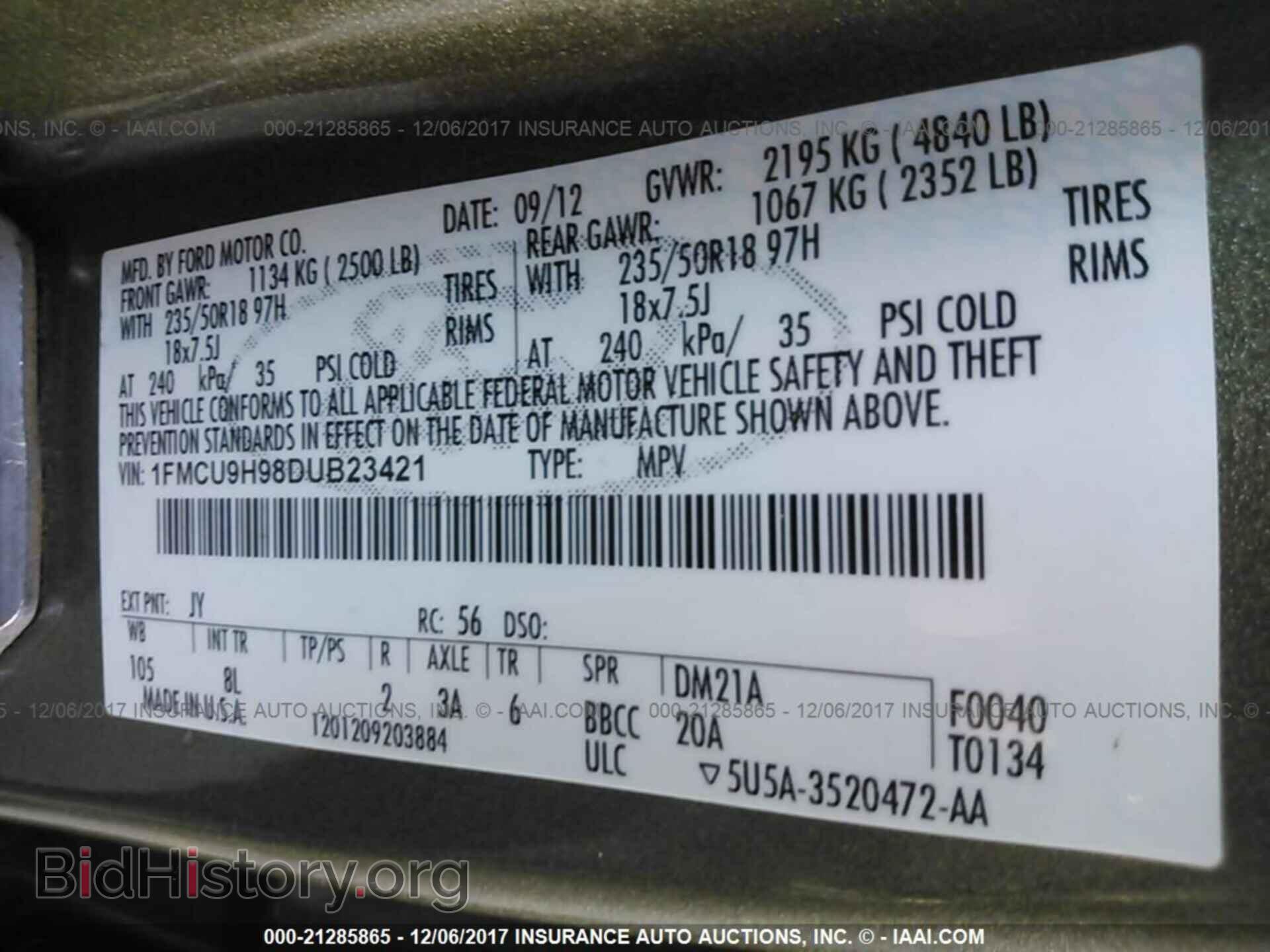 2013 Ford Escape - VIN: 1FMCU9H98DUB23421 - Photo 9