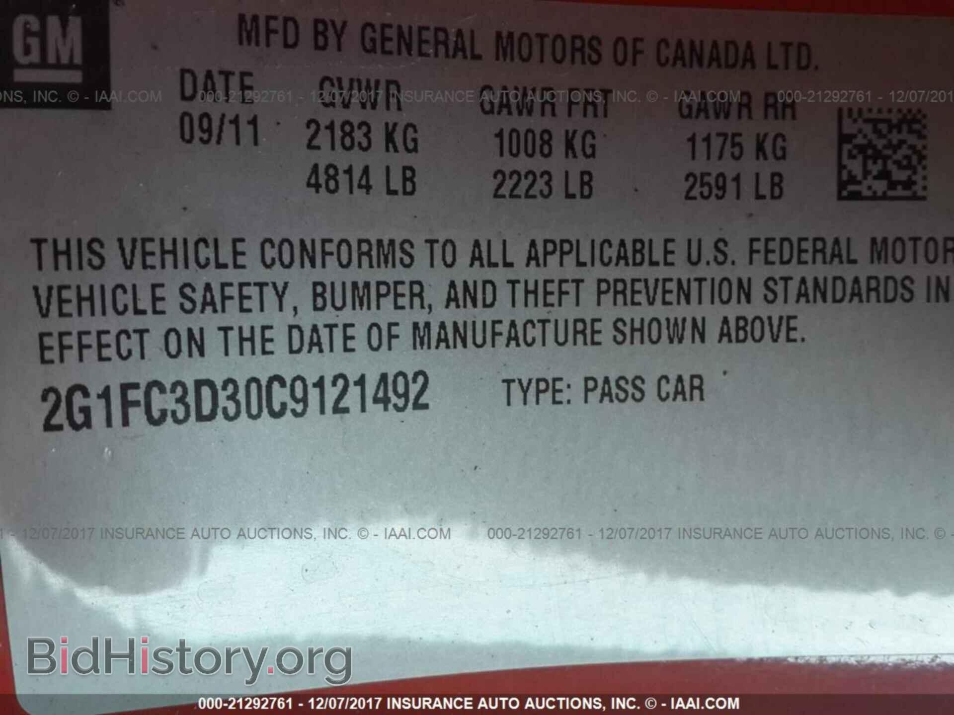 2012 Chevrolet Camaro - VIN: 2G1FC3D30C9121492 - Фото 9