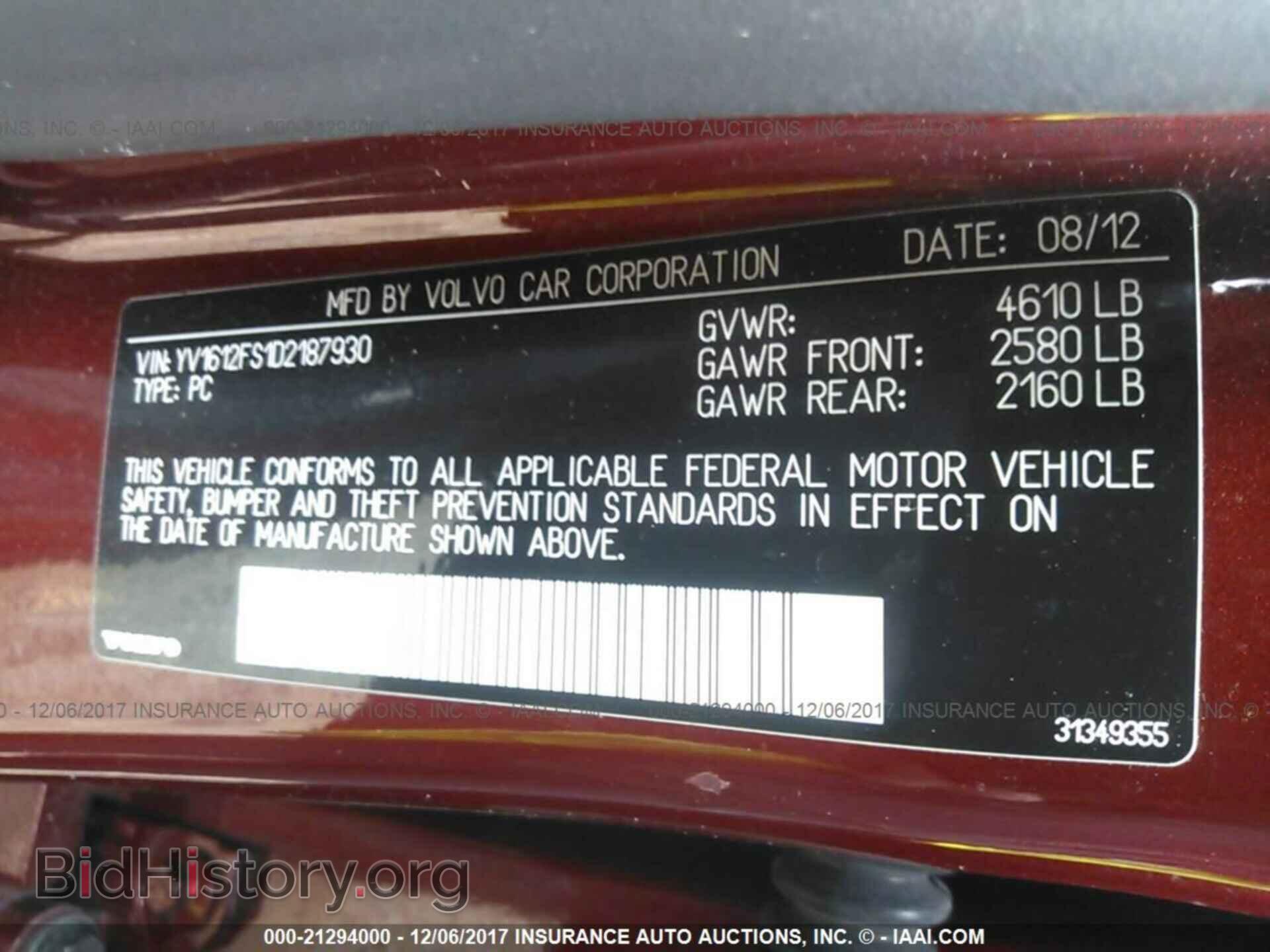 2013 Volvo S60 - VIN: YV1612FS1D2187930 - Фото 9