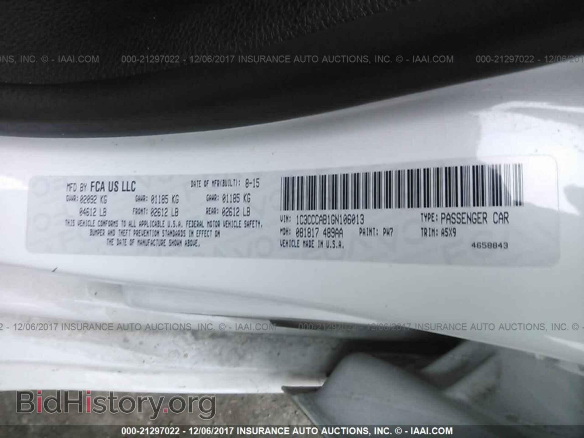2016 Chrysler 200 - VIN: 1C3CCCAB1GN106013 - Photo 9