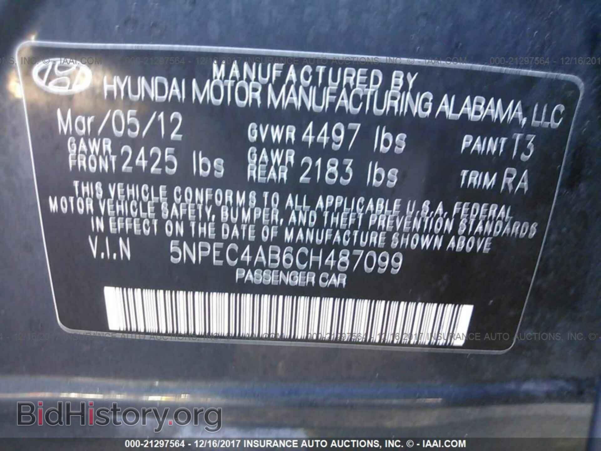 2012 Hyundai Sonata - VIN: 5NPEC4AB6CH487099 - Photo 9