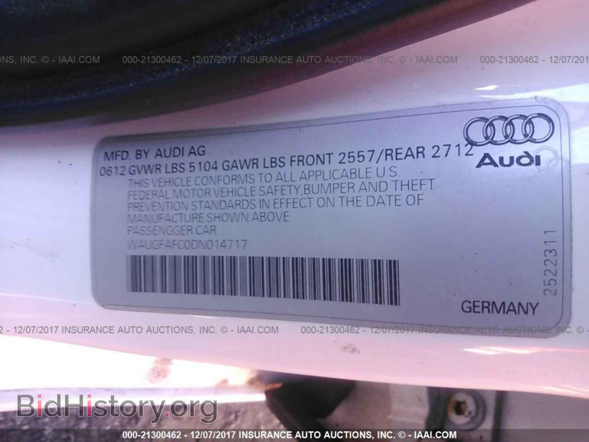 2013 Audi A6 - VIN: WAUGFAFC0DN014717 - Фото 9