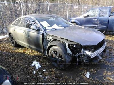 2012 Audi A6, коричневый — VIN WAUGGAFC3CN098446, IAAI