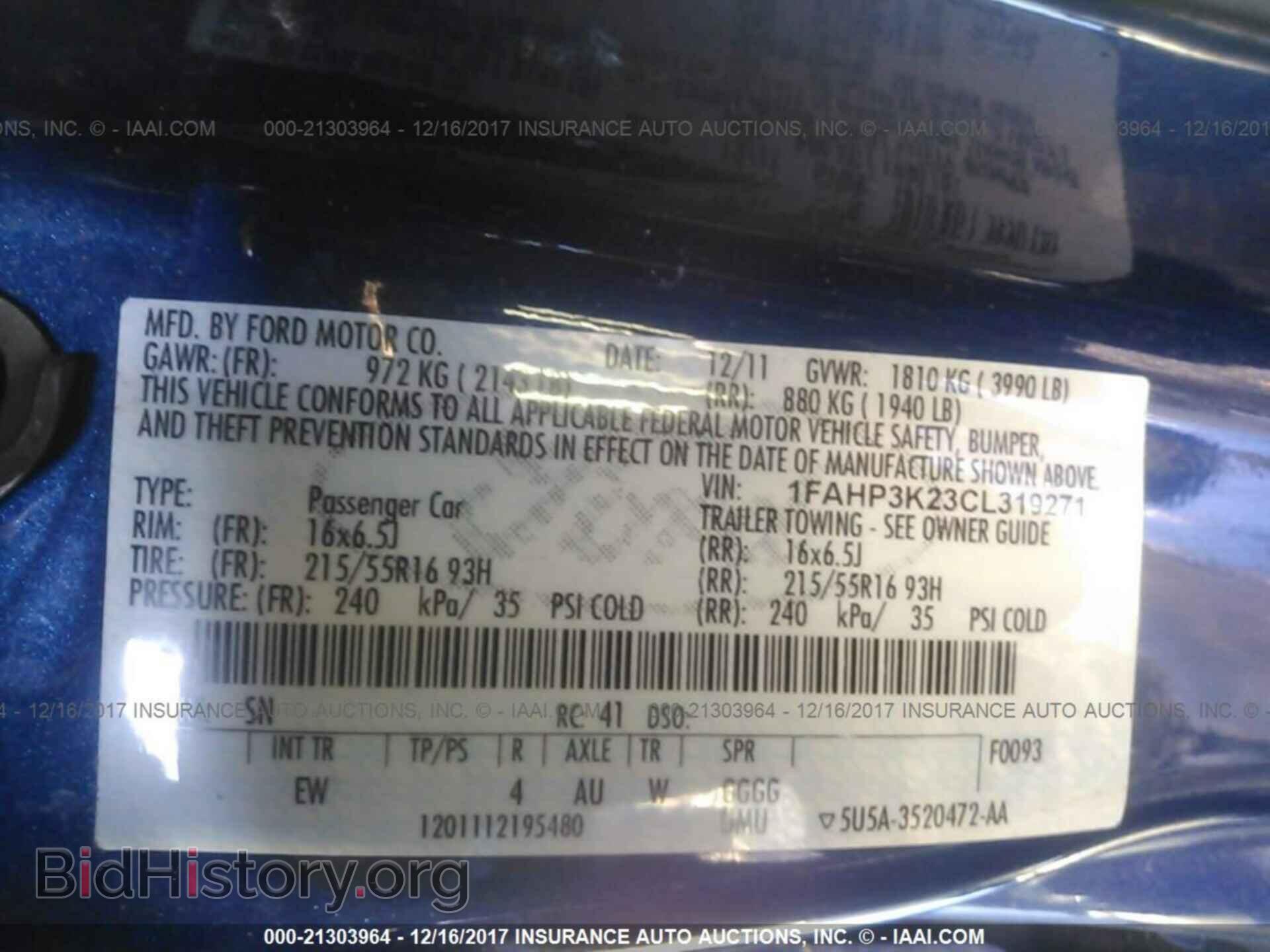 2012 Ford Focus - VIN: 1FAHP3K23CL319271 - Photo 9