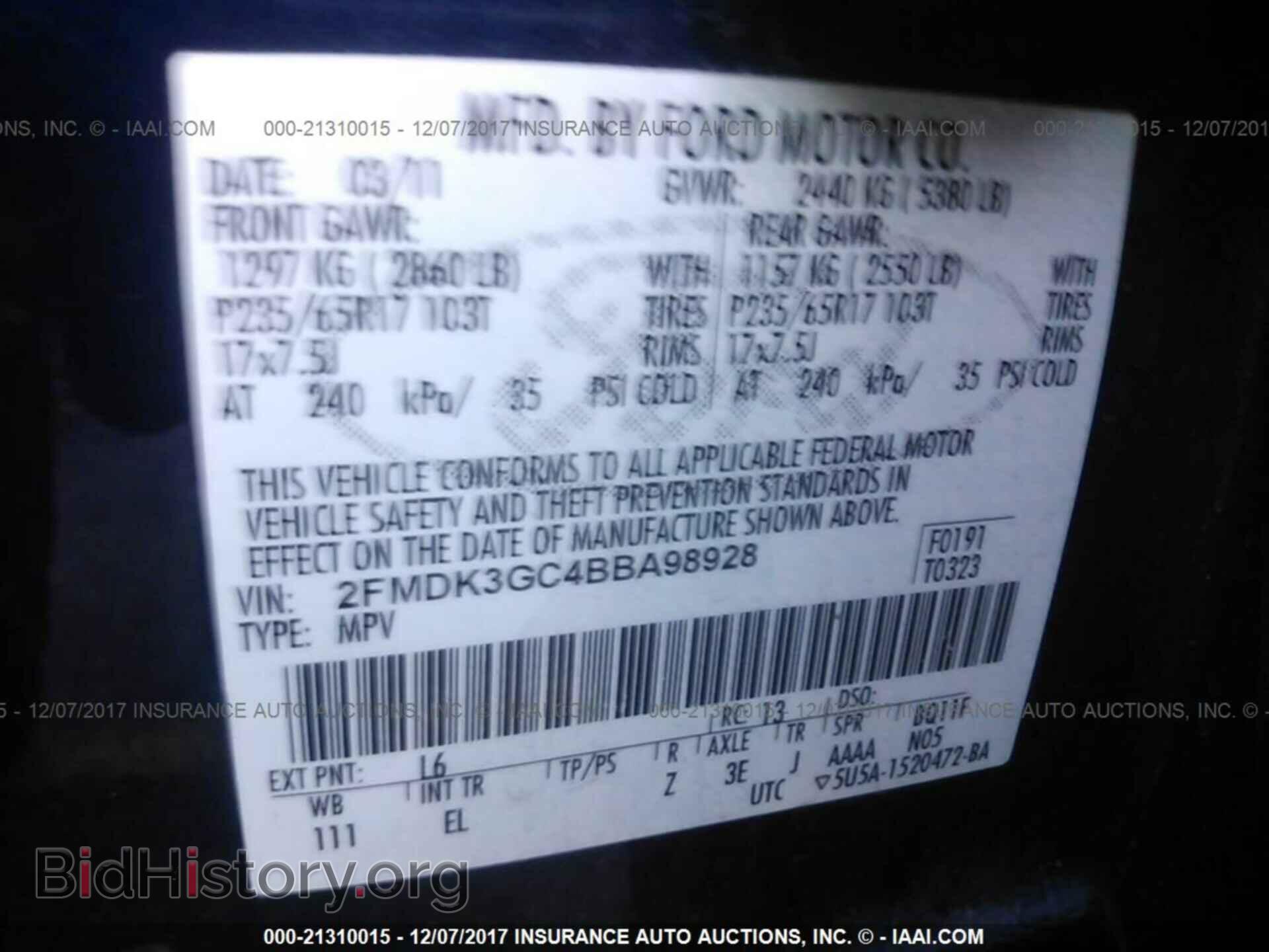 2011 Ford Edge - VIN: 2FMDK3GC4BBA98928 - Photo 9
